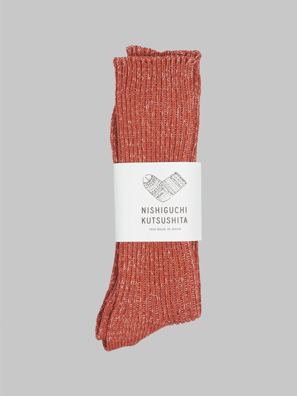 Hemp Cotton Ribbed Socks Boston Brick