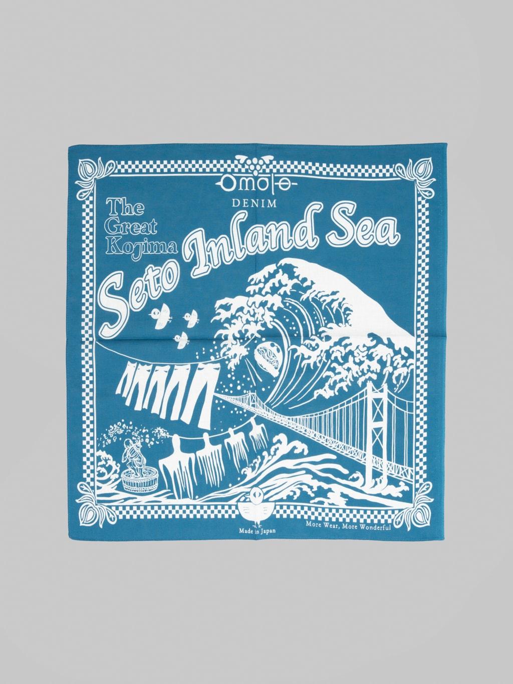 9302 Kojima Selvedge Bandana Blue