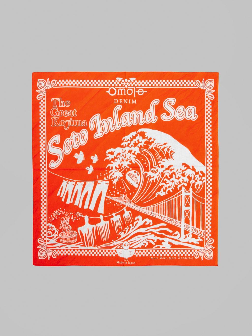 9302 Kojima Selvedge Bandana Orange