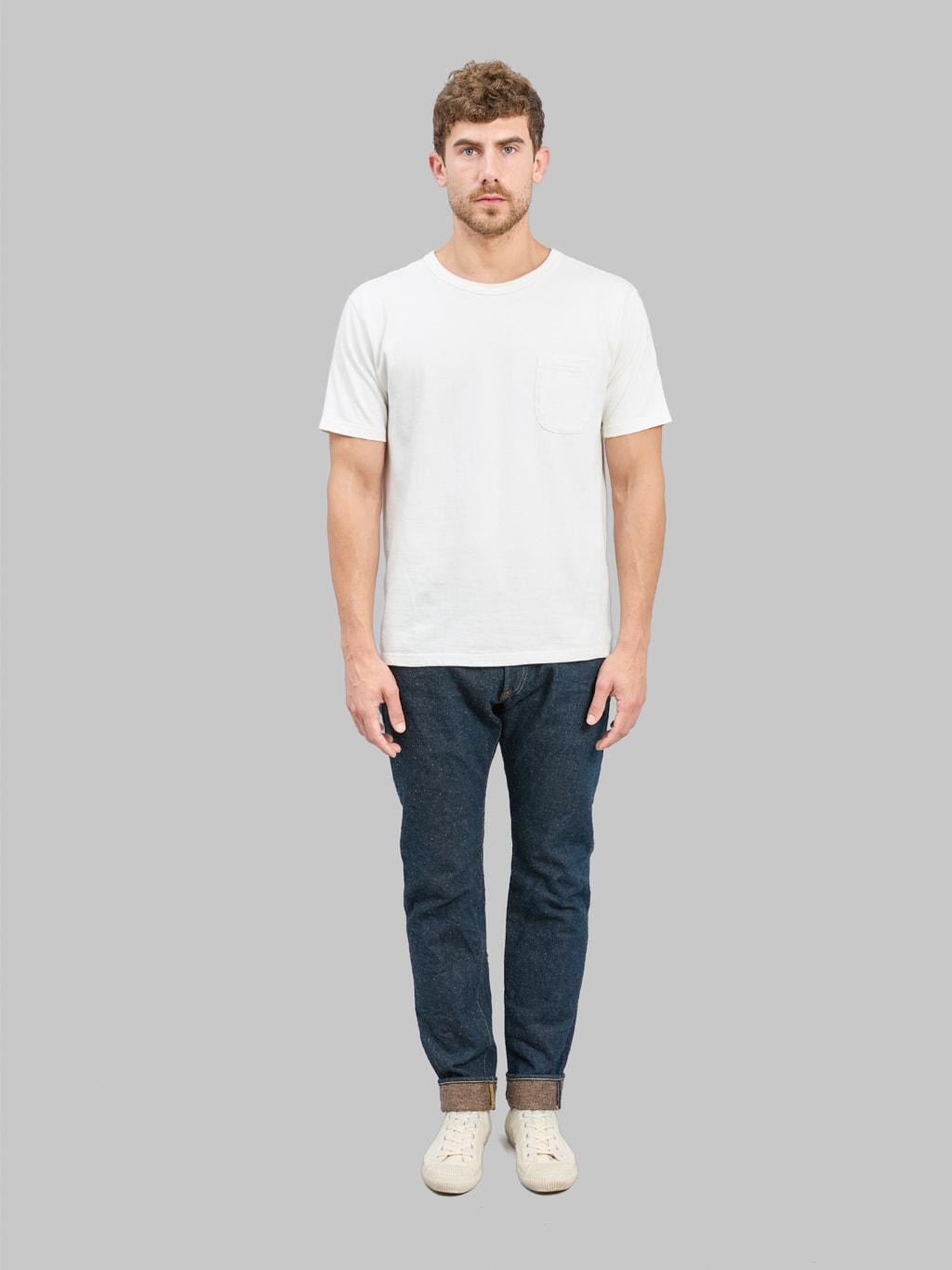 622CCD-MOCA "Crushed Concrete Denim Moca Weft" 15oz Relaxed Tapered Jeans