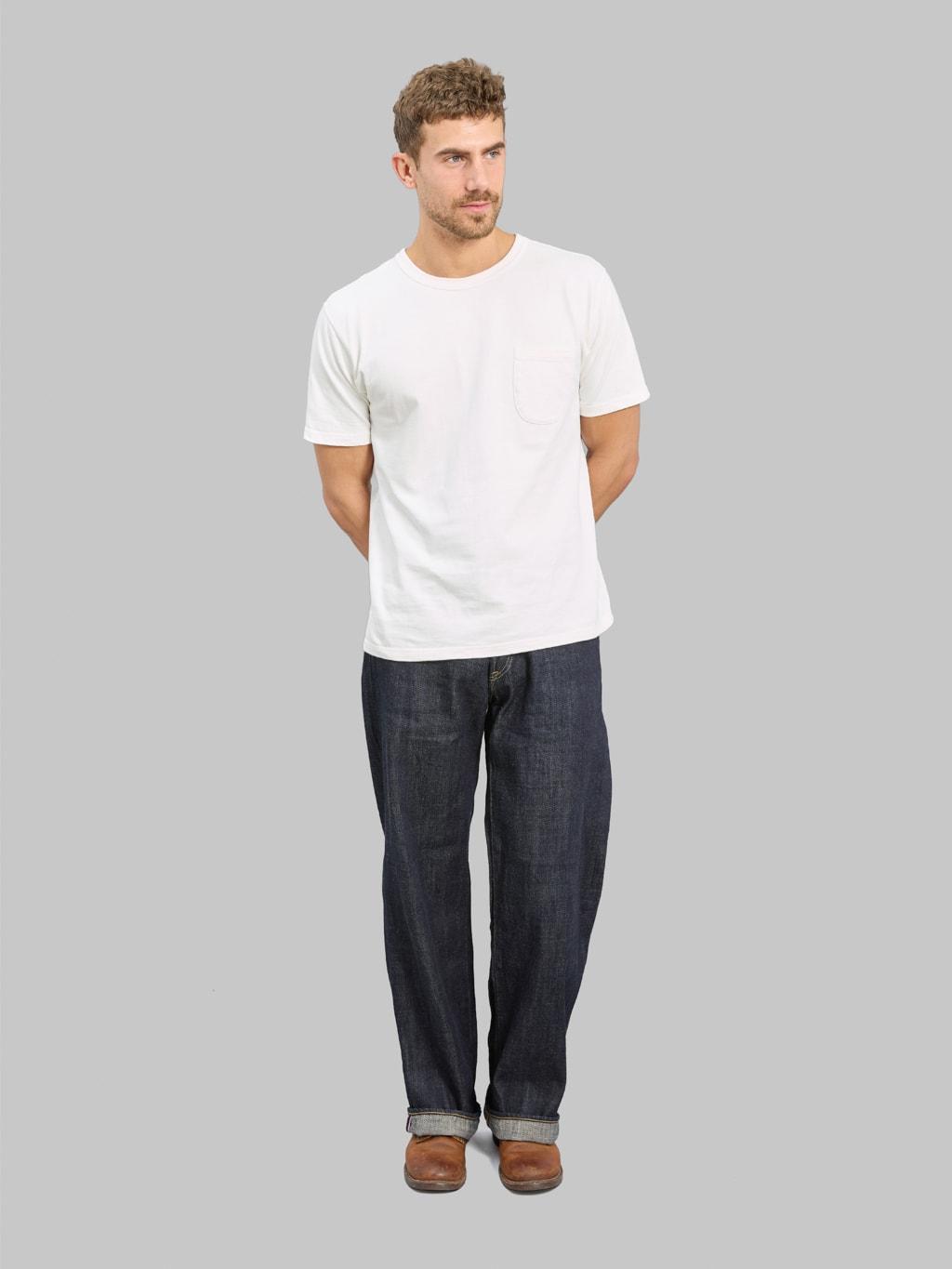 222 "Kiraku" 12oz Wide Straight Jeans