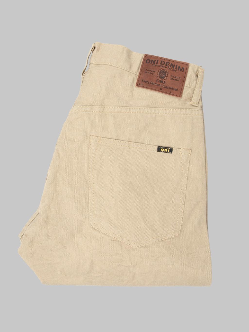 271-SVCKB Just Right Straight Selvedge Chino Cloth Khaki Beige Jeans