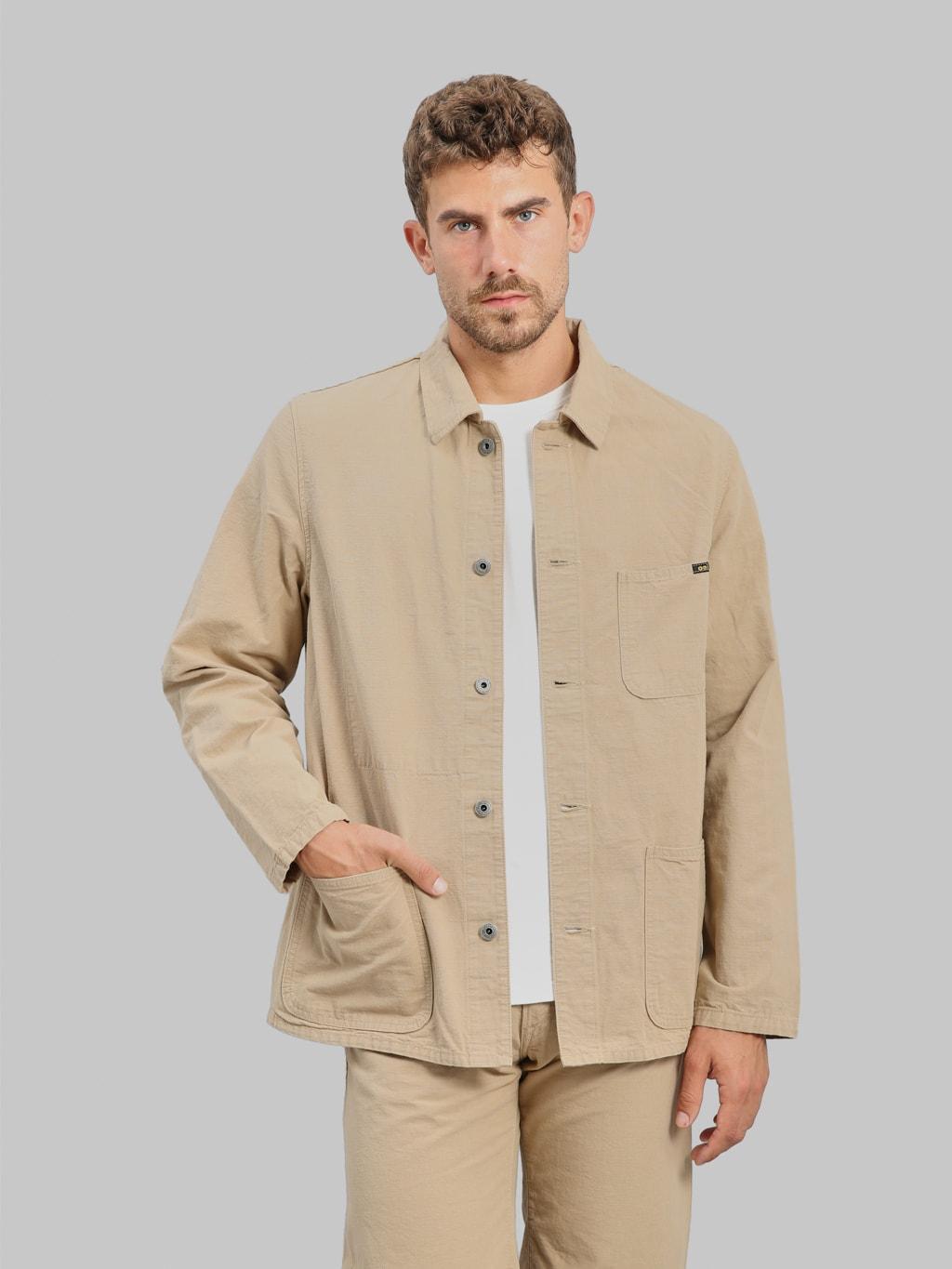 03500-8BE "Beta Chambray Beige" 8oz Coverall