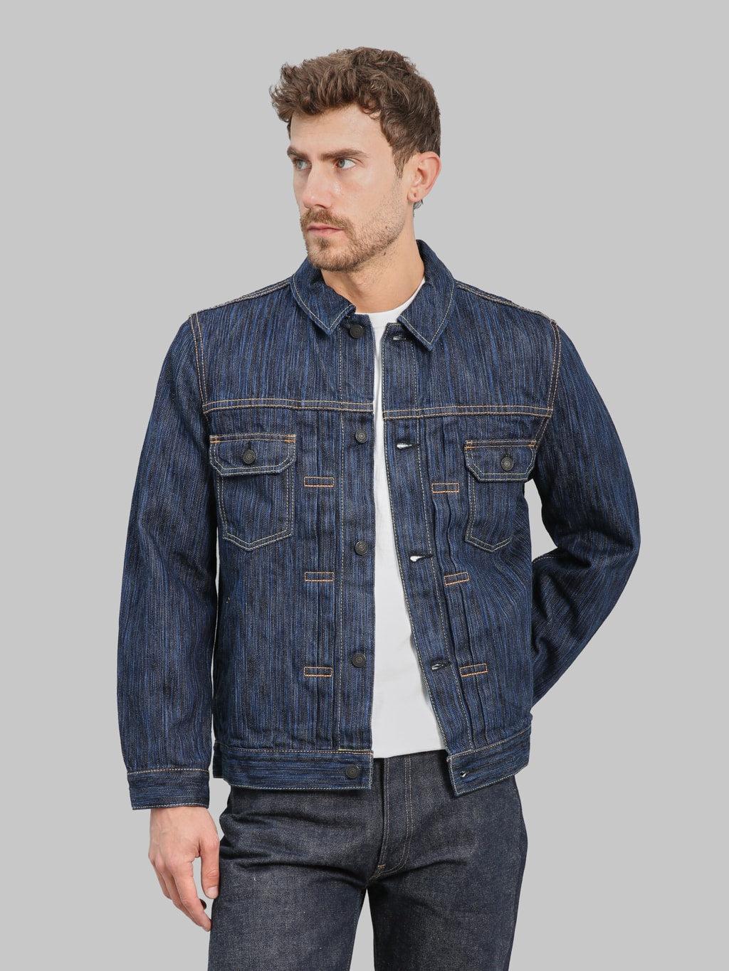6225-D 14.5oz "Waterfall Denim" Type II Jacket Dark Indigo