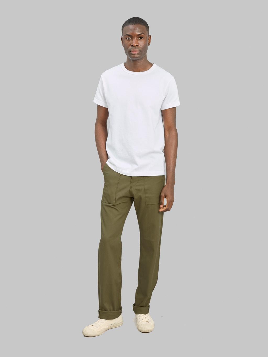 Fatigue Pants Olive Herringbone