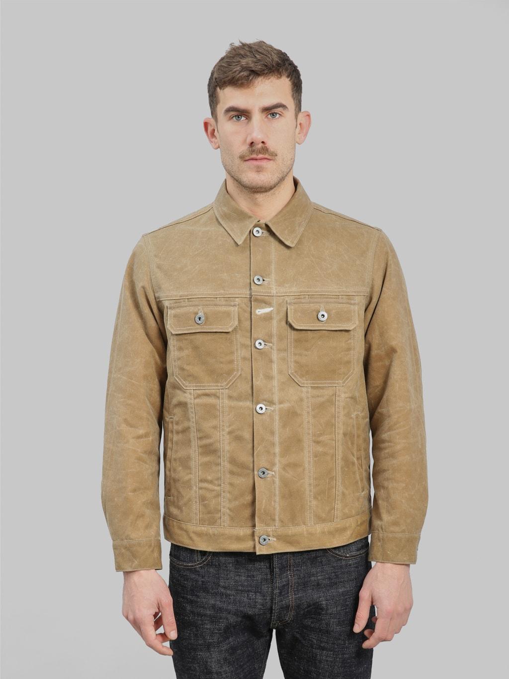Waxed Canvas Cruised Jacket Lined Tan