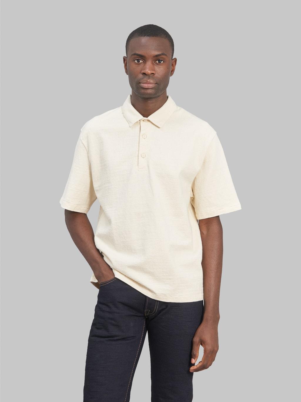 SJST-SC04 Japanese Cotton Polo Natural