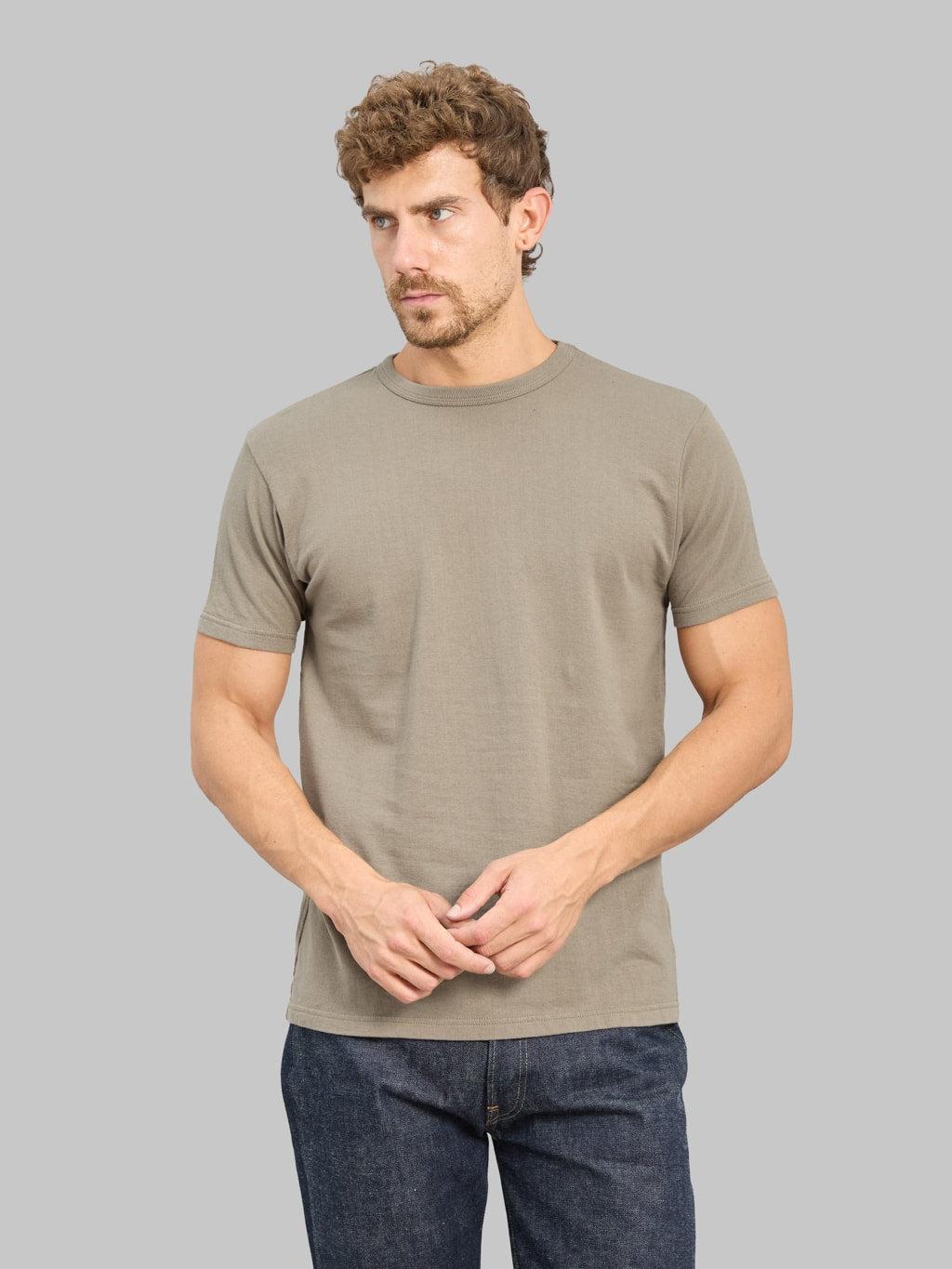 SJST-RIM Inlay Loopwheel Solid Tee Concrete Grey