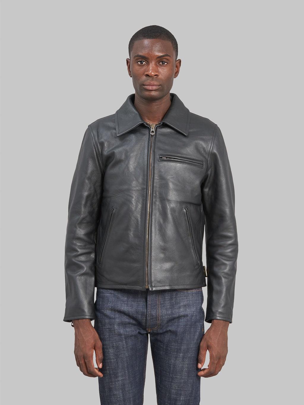 "Varenne" Black Leather Jacket