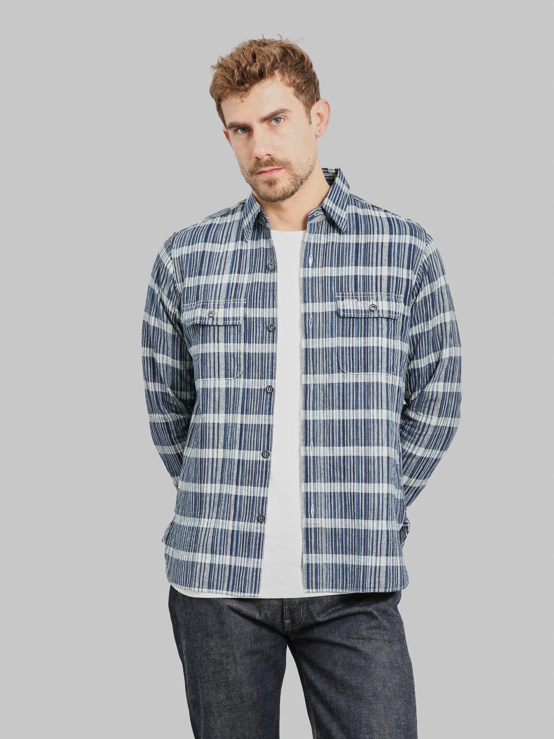 Fiction Romance 5oz Indigo Check Work Shirt