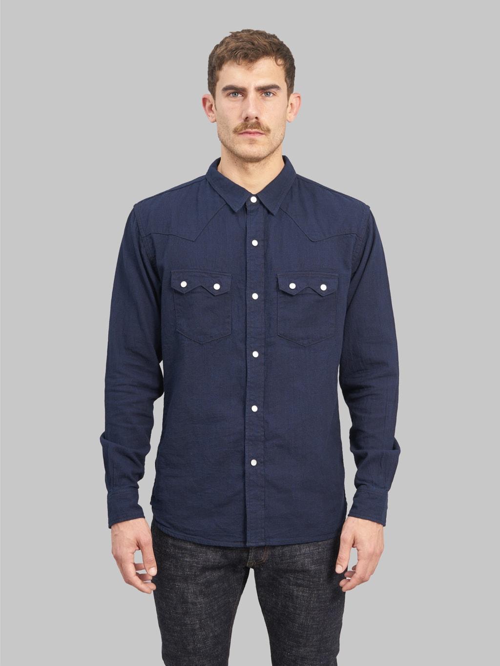 Indigo Dobby Western Shirt