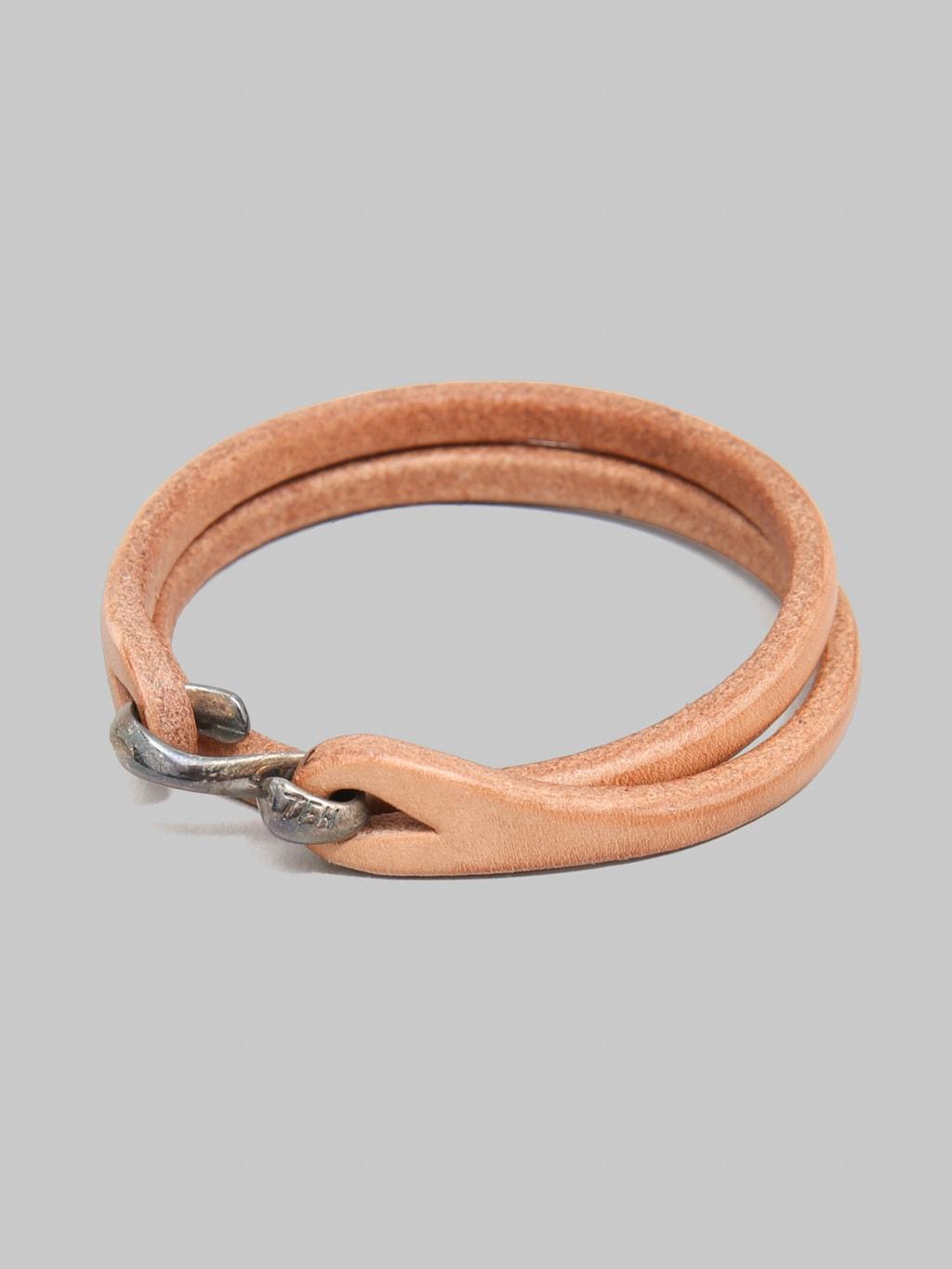 Leather & Silver Double Bracelet Tan
