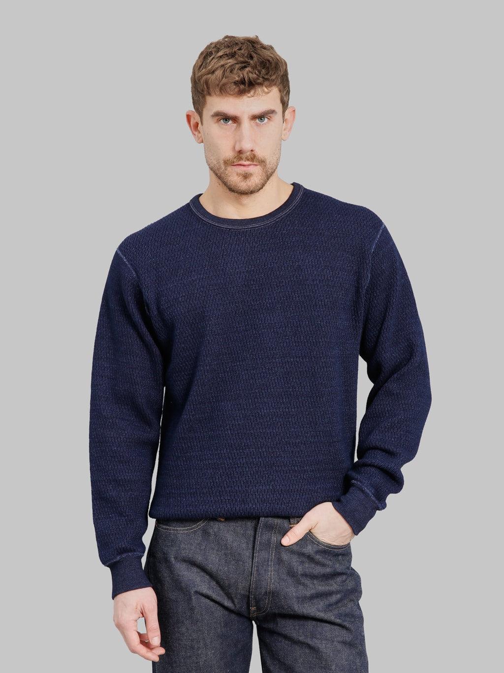 Long Sleeve Indigo Knit Heavy Thermal