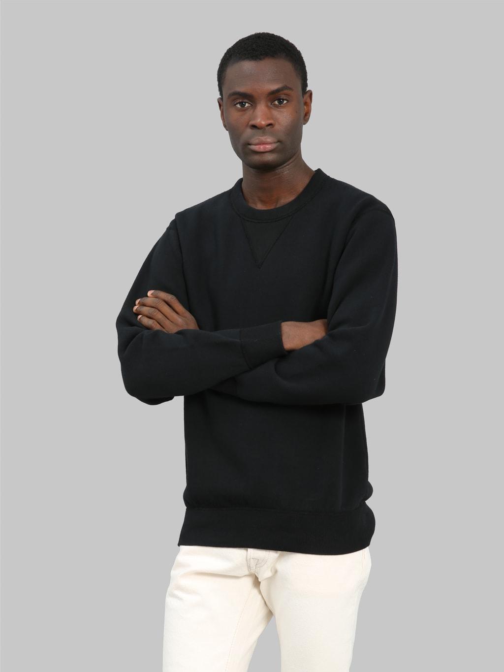 Loopwheel Crew Neck Sweatshirt Black