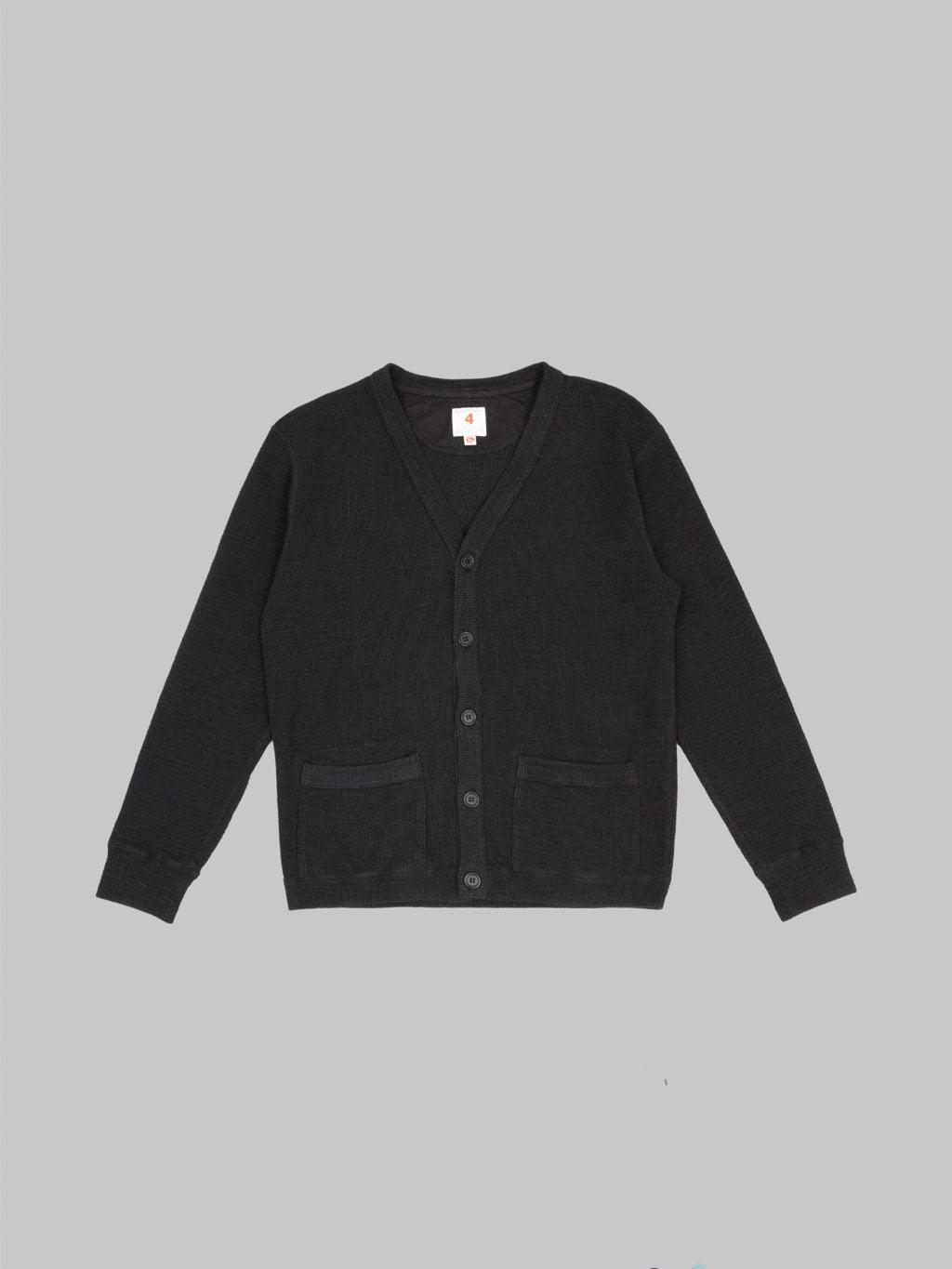 Single Rib Cardigan Black