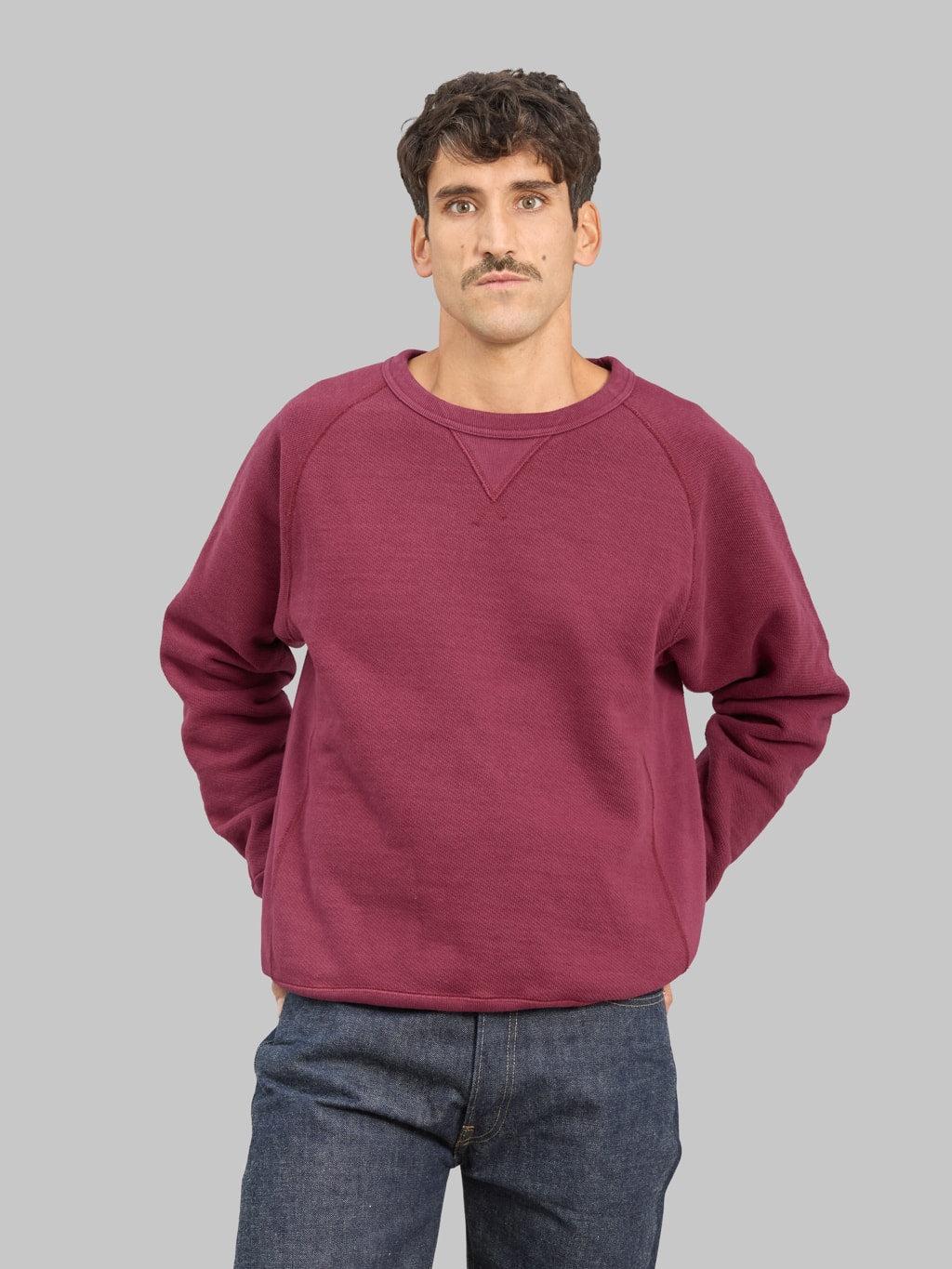Pullover Crewneck 876gsm Double Heavyweight French Terry Burgundy