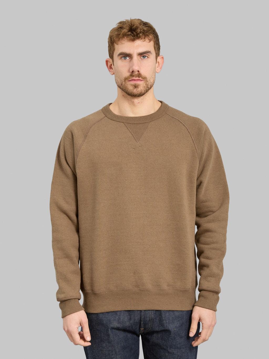 Pullover Crewneck Iron Mordant Foxfibre® Double Heavyweight French Terry Coyote 80