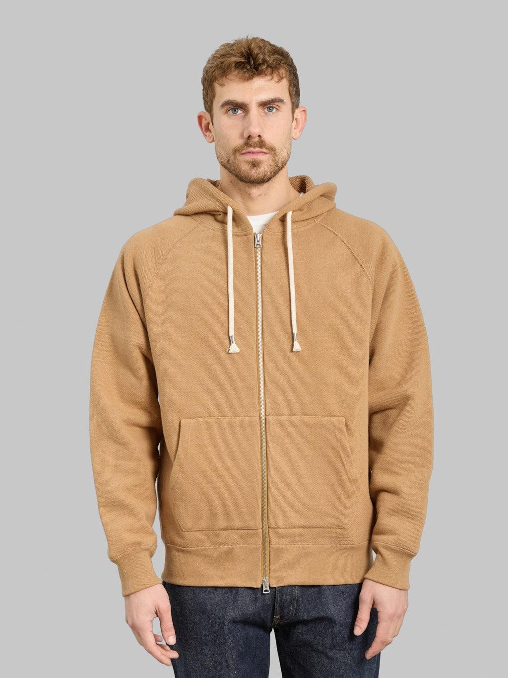 Zip Hoodie Foxfibre® Double Heavyweight French Terry Coyote 80
