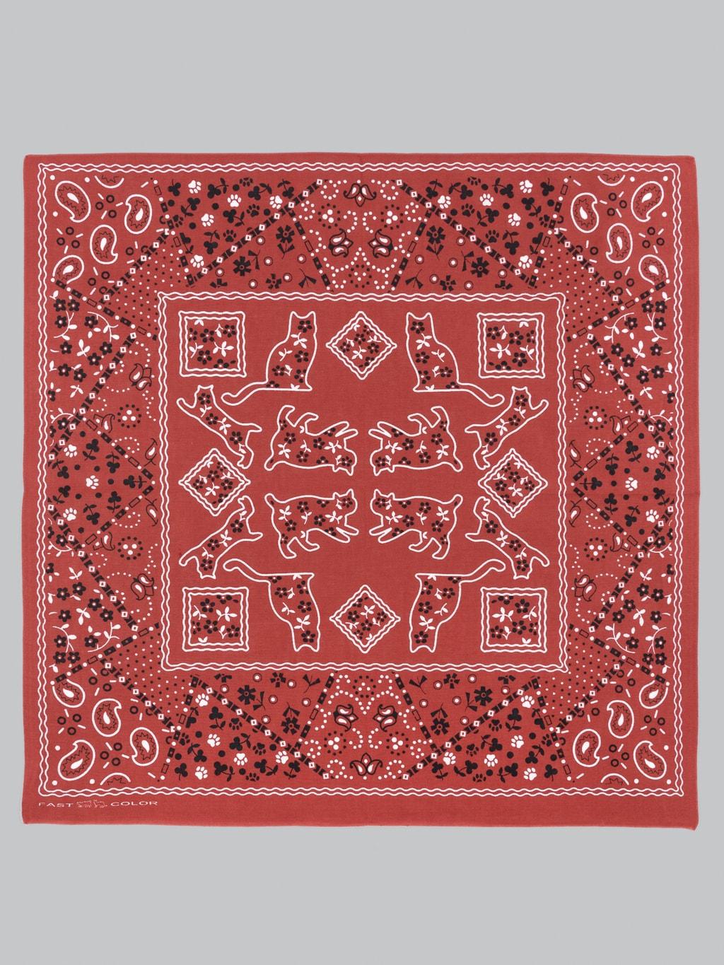 Two Cats Bandana Red