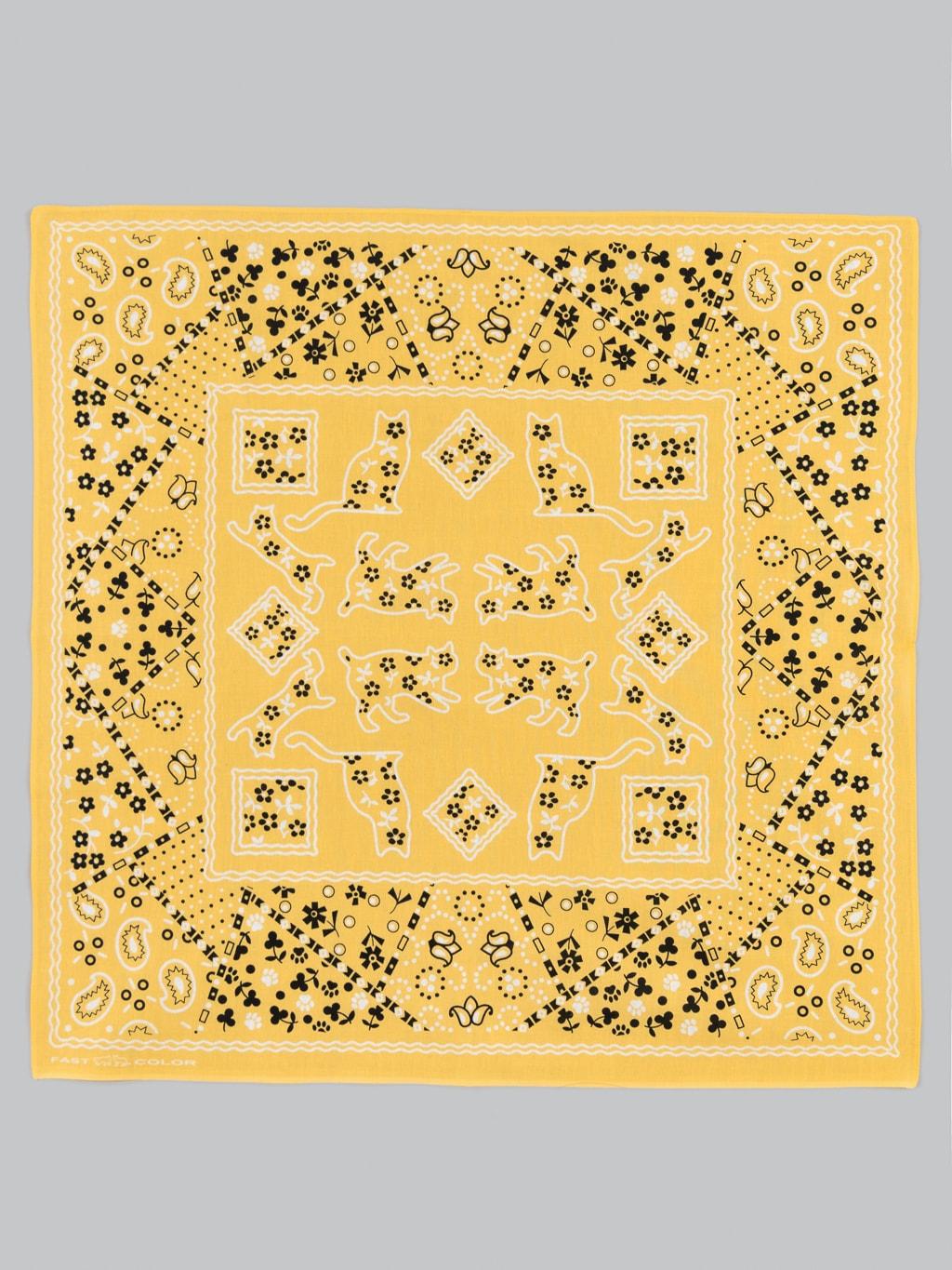 Two Cats Bandana Yellow