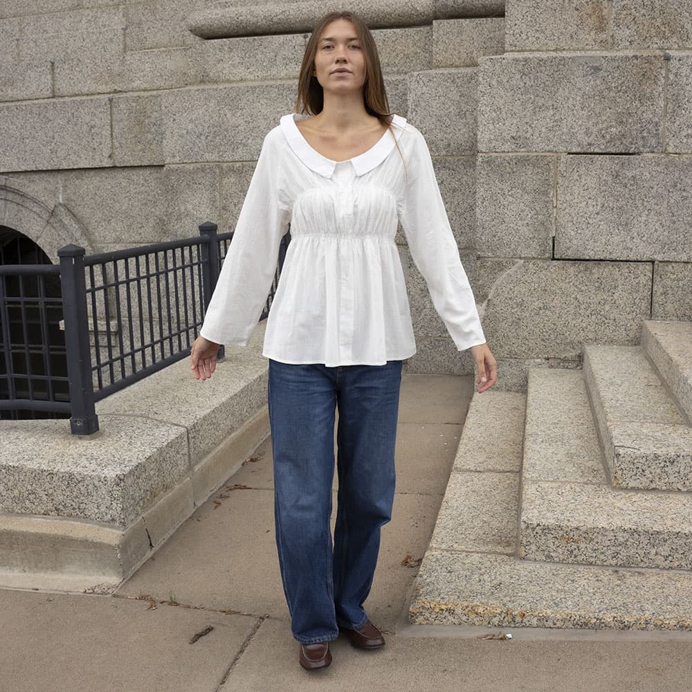 Ruched Button-Up No.002