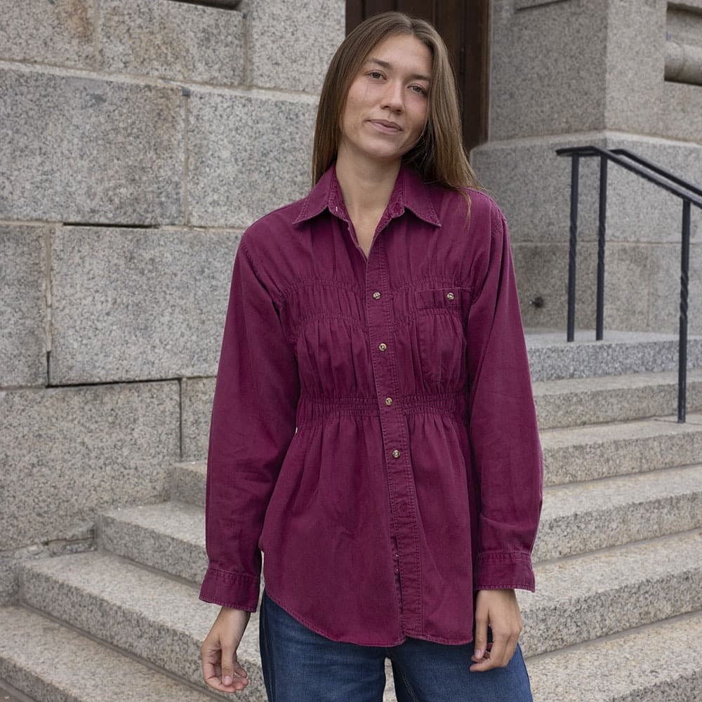 Ruched Button-Up No.003