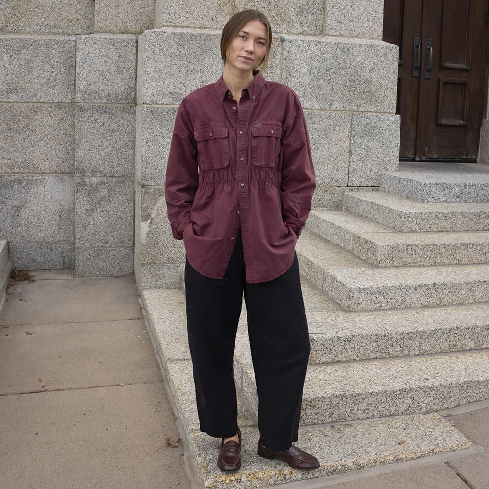 Ruched Button-Up No.005