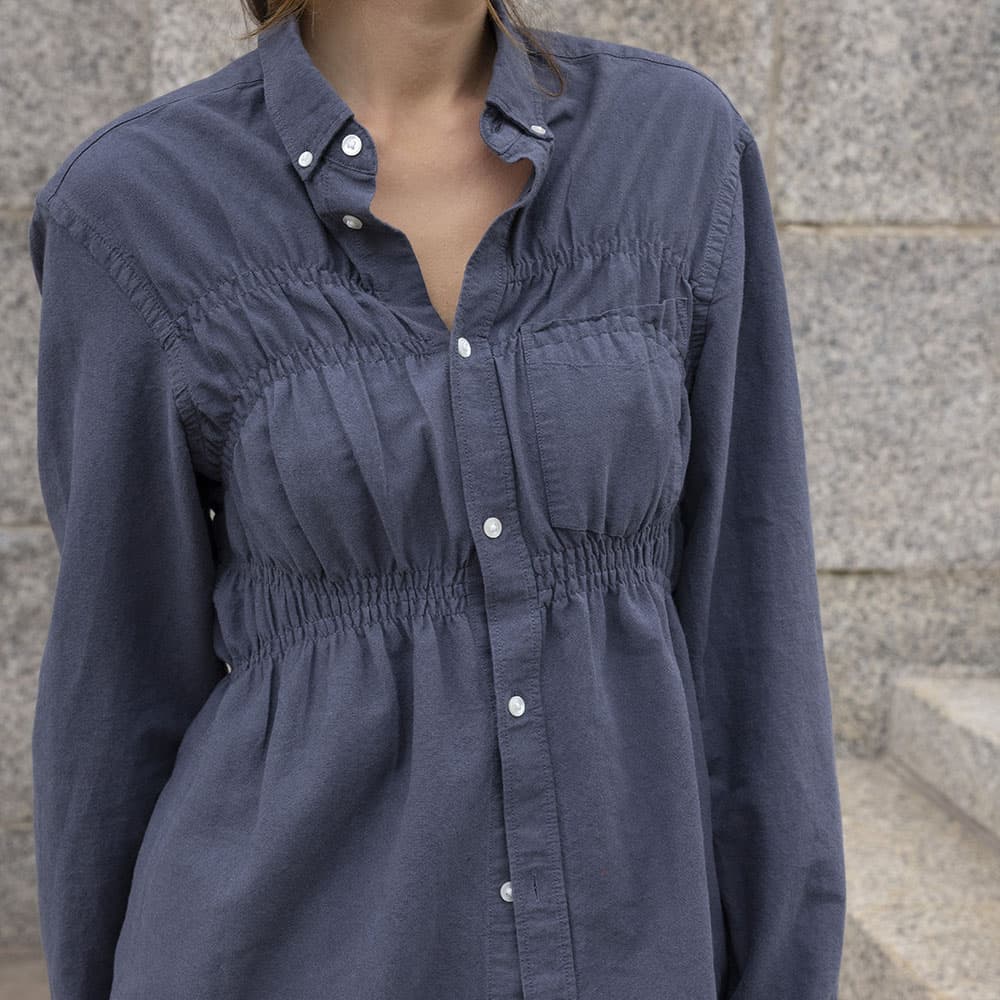 Ruched Button-Up No.006