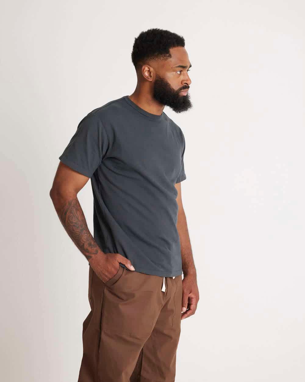 Loopwheeled Shoulder Taped Crew
