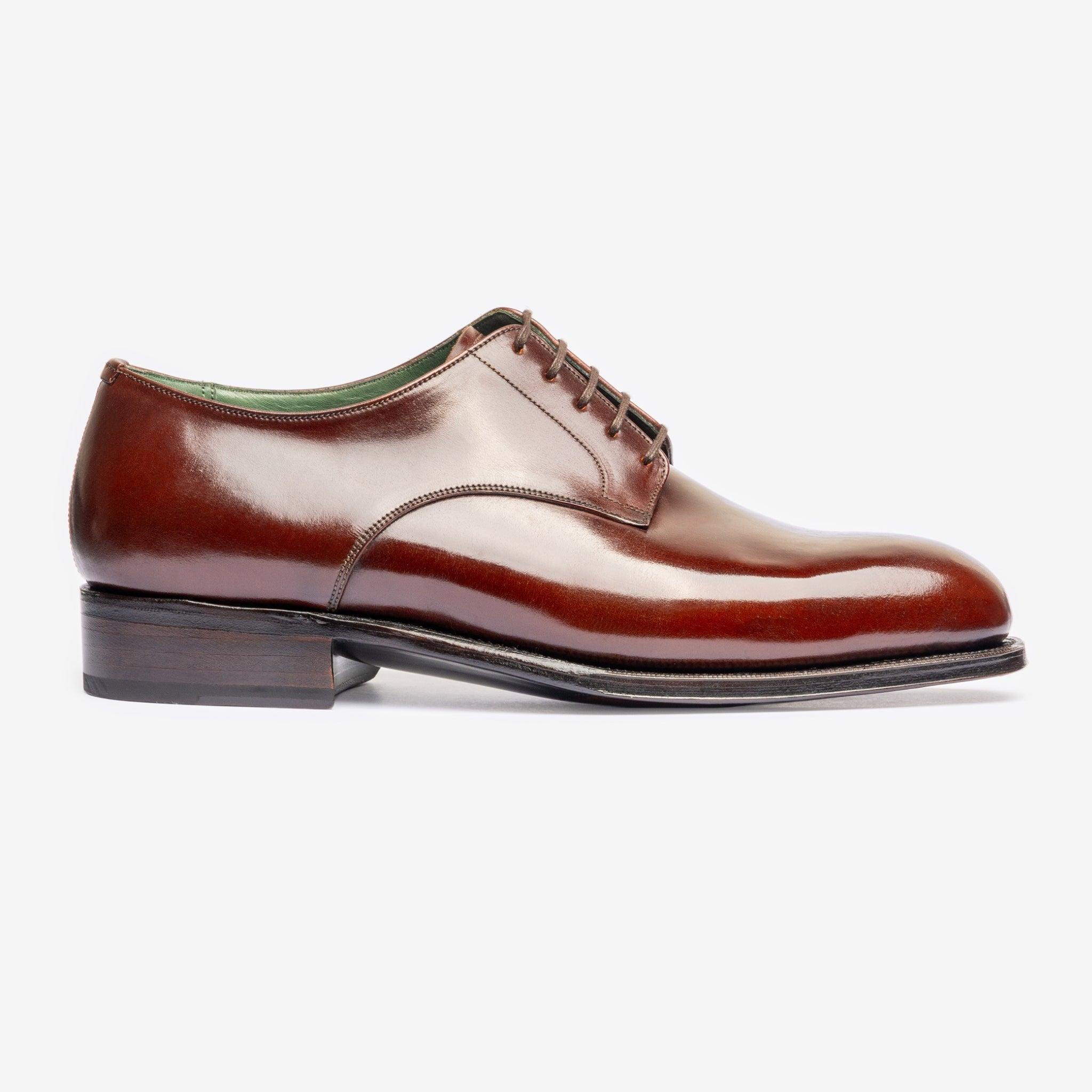 Plain Derby | Bordo Shell Cordovan - Char Last