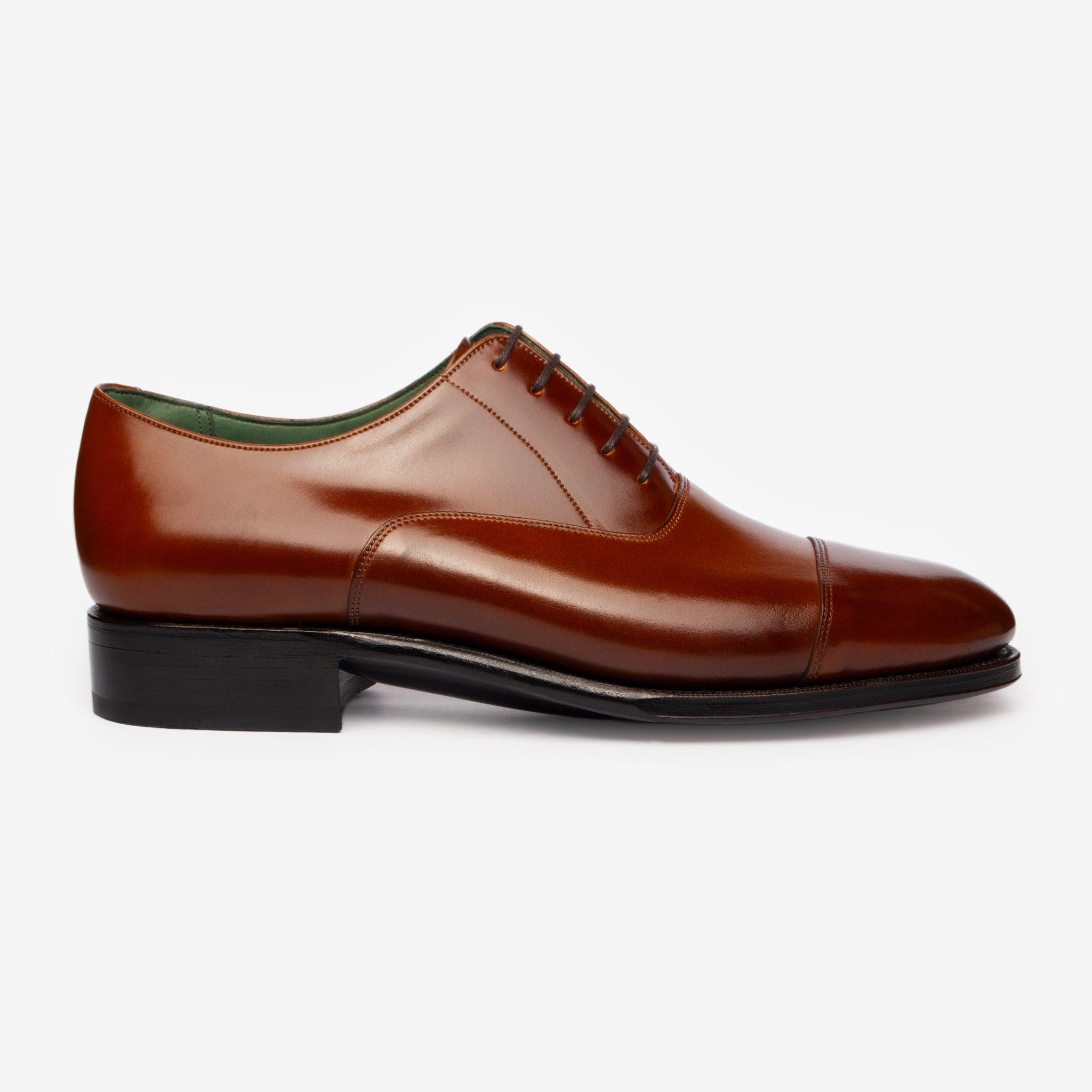 Straight Tip Oxford | Cognac Shell Cordovan - Rui Last