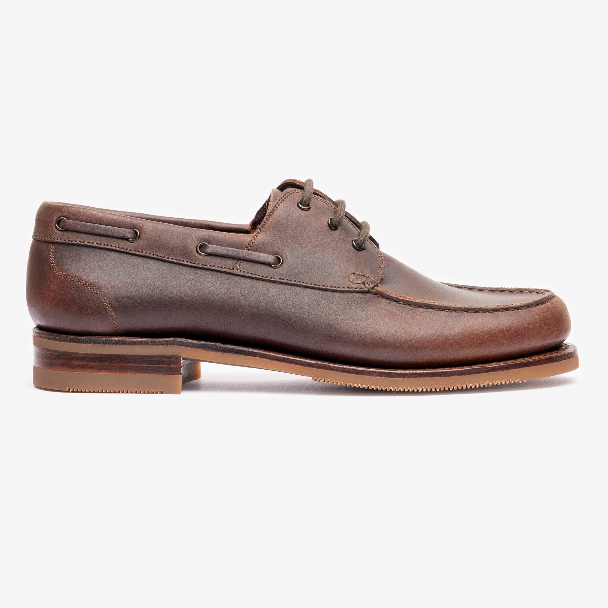 Boat Shoe | Brown Oil Pull Up - Camp Last
