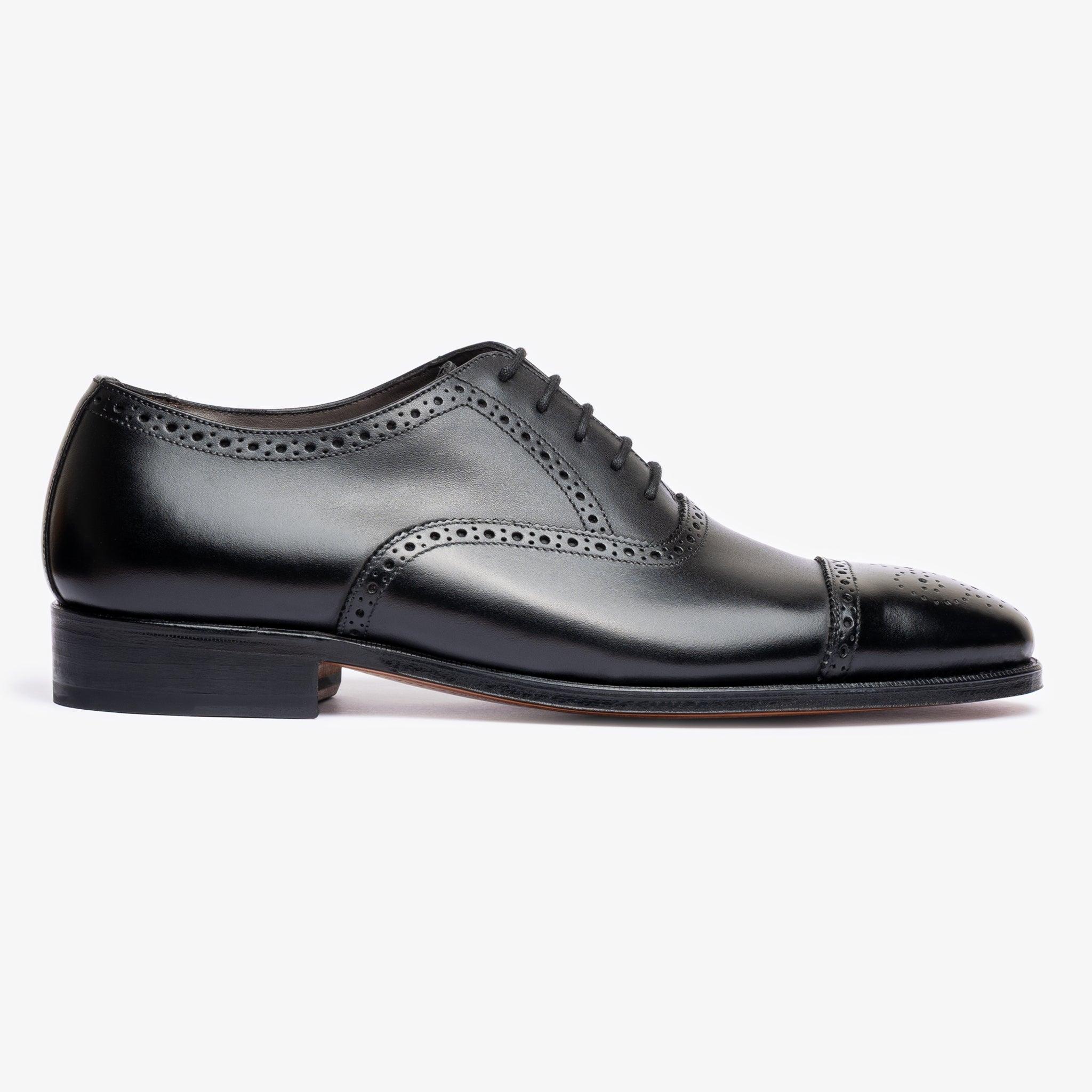 Semi Brogue Oxford | Black - Blake Line