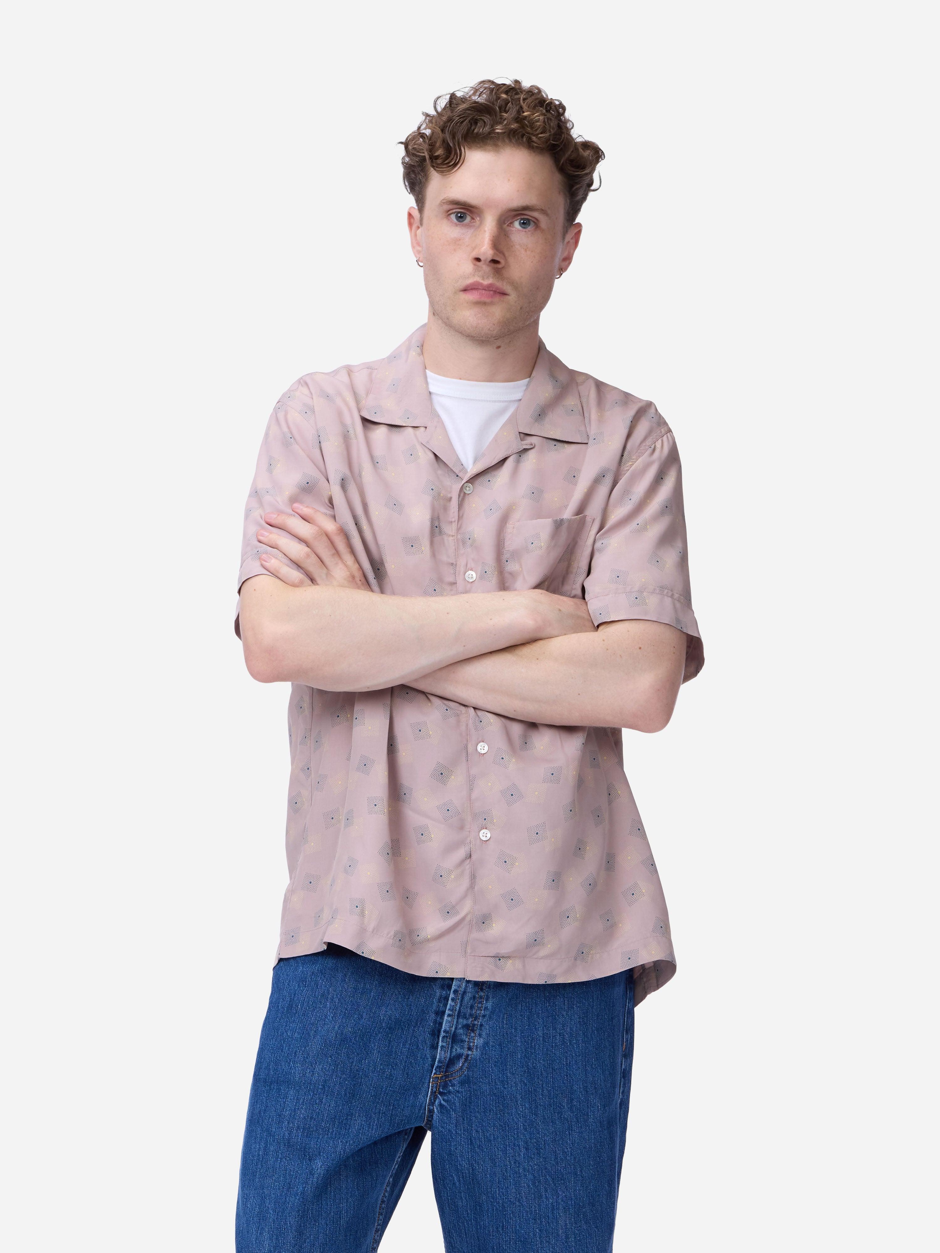 Vacation Shirt ~ Pink Rayon Cube