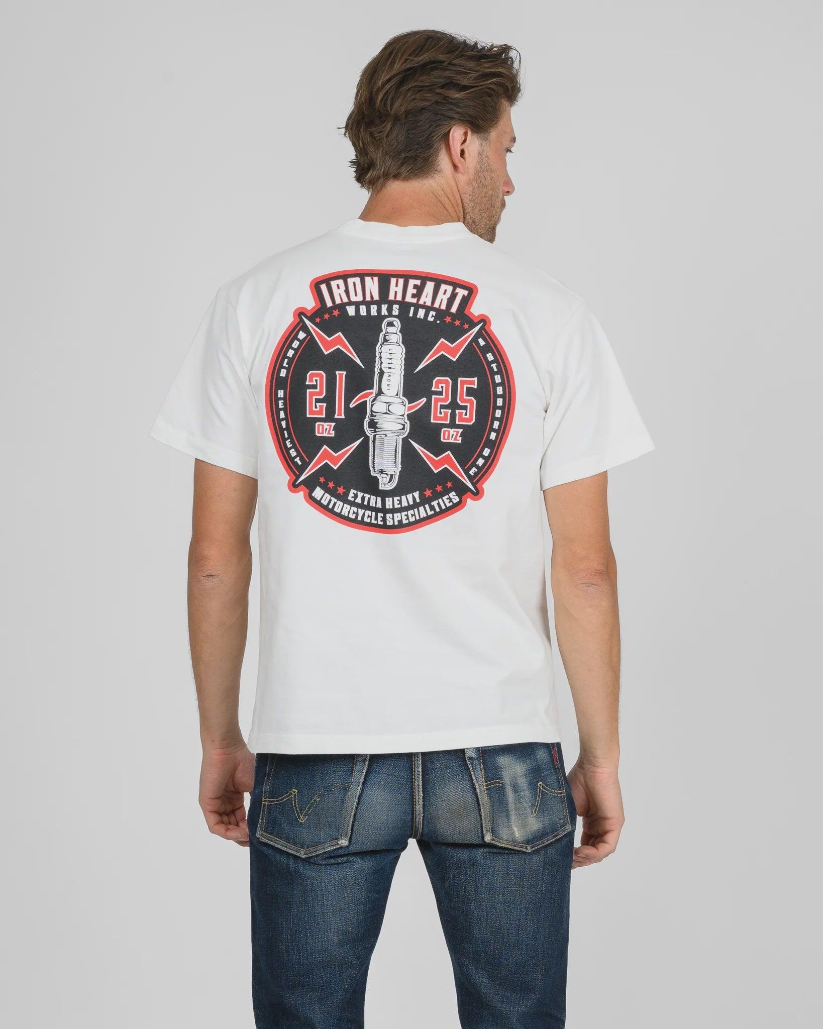 7.5oz Printed Loopwheel Crew Neck T-Shirt IHT-2503 - White