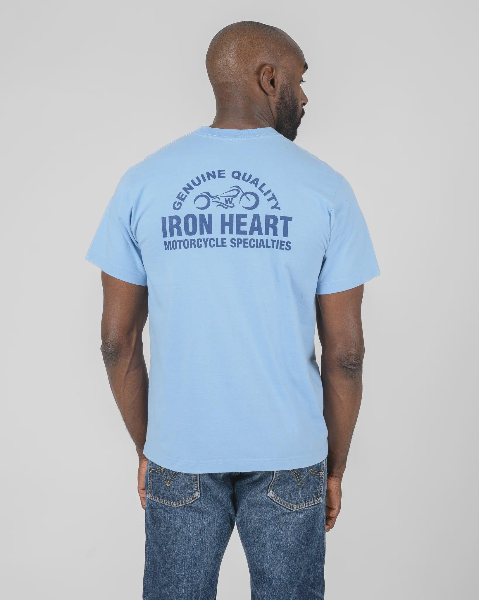 7.5oz Printed Loopwheel Crew Neck T-Shirt IHT2504 Sax