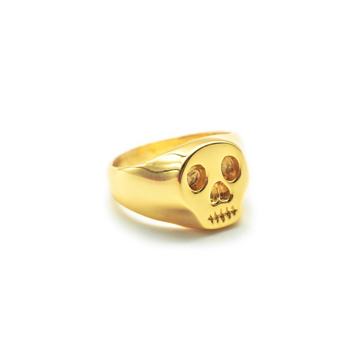 OGL Obbi Good Luck Skull Brass Ring