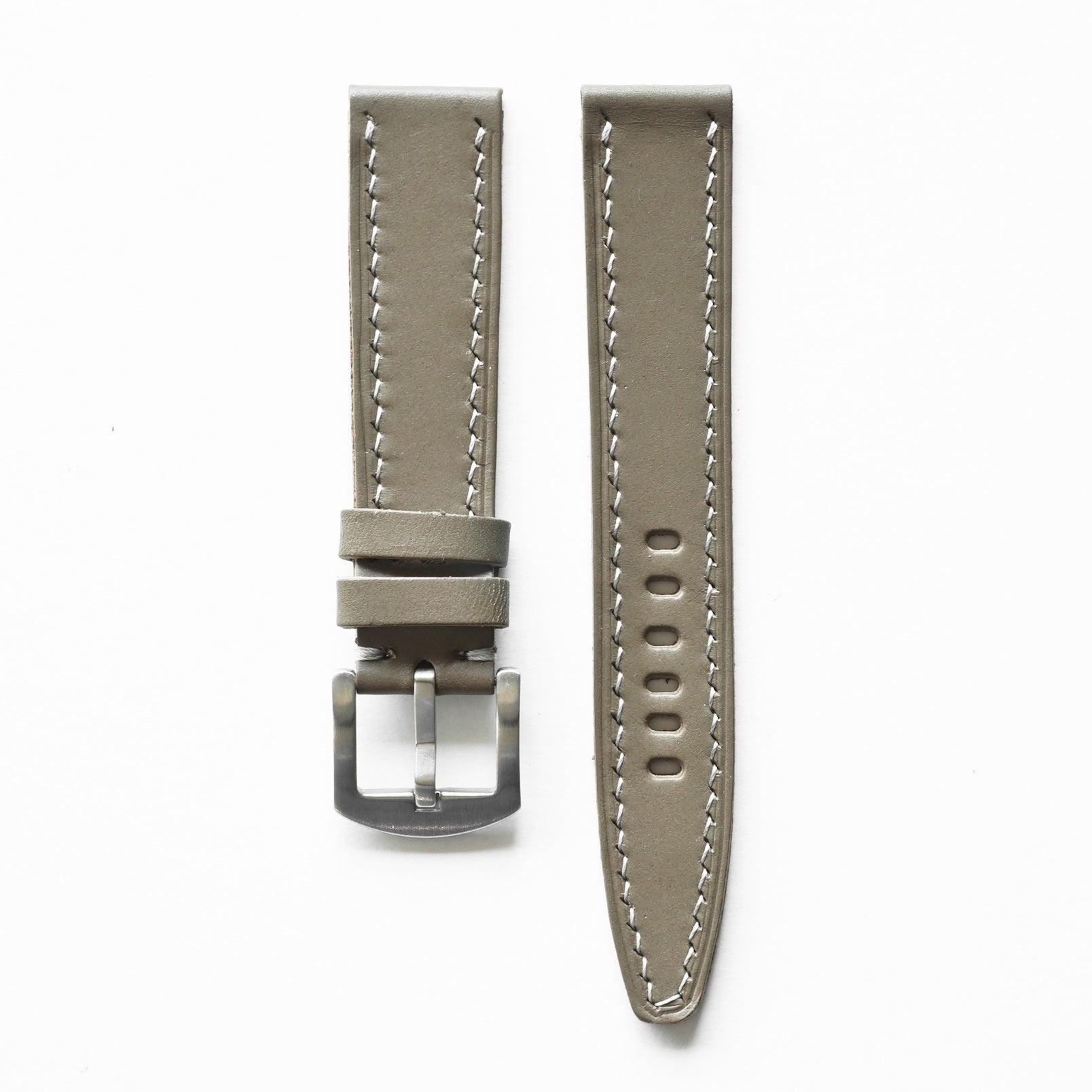 OGL WTC Hand-Stitched Buttero Leather Watch Strap Grey
