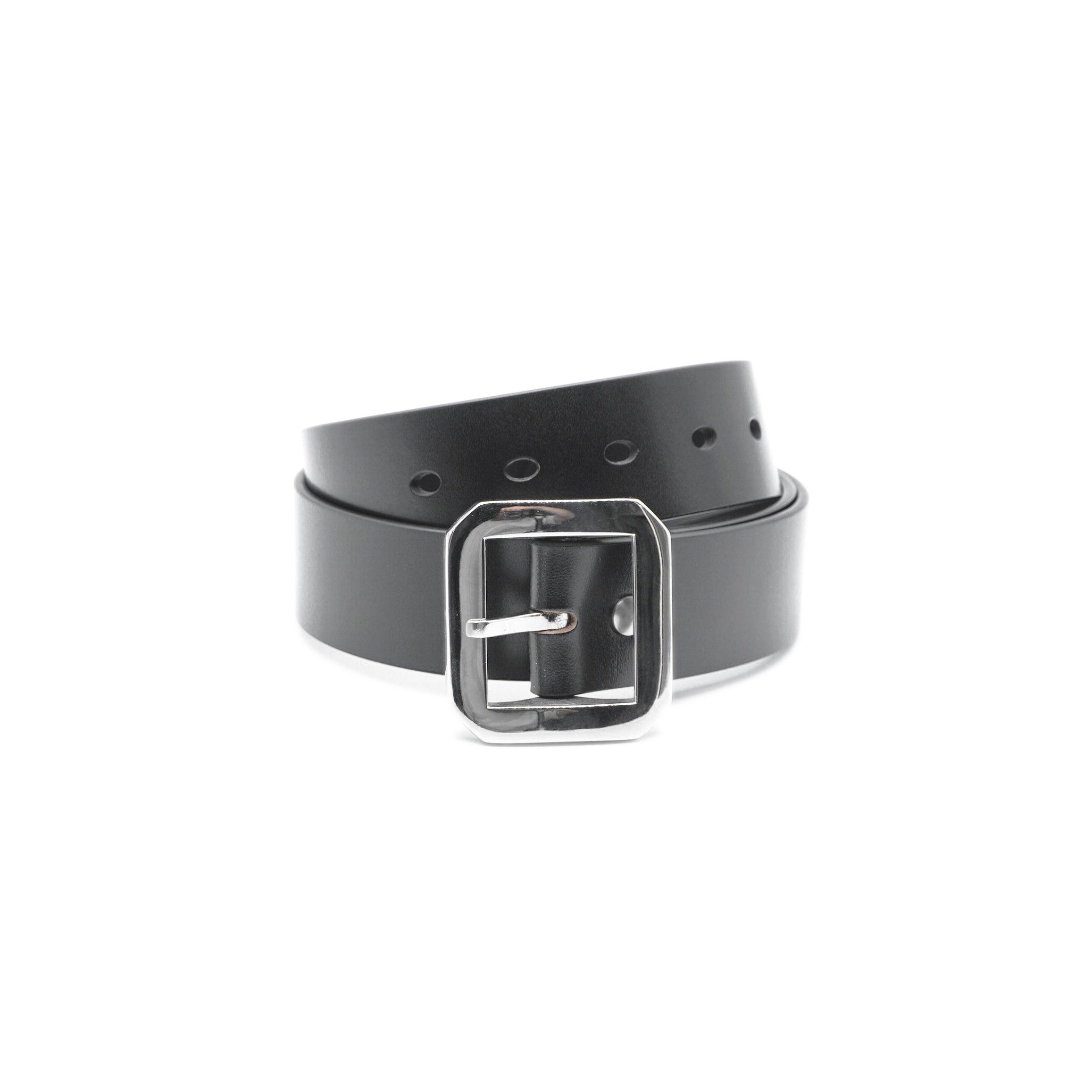 OGL Belt Single-Prong Garrison Leather Belt Full-Dyed Black