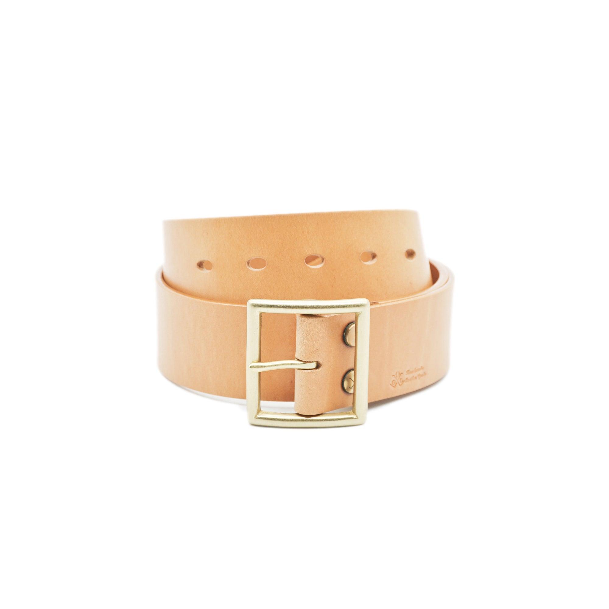 OGL Belt Vintage 1.75 Wide Leather Belt Natural