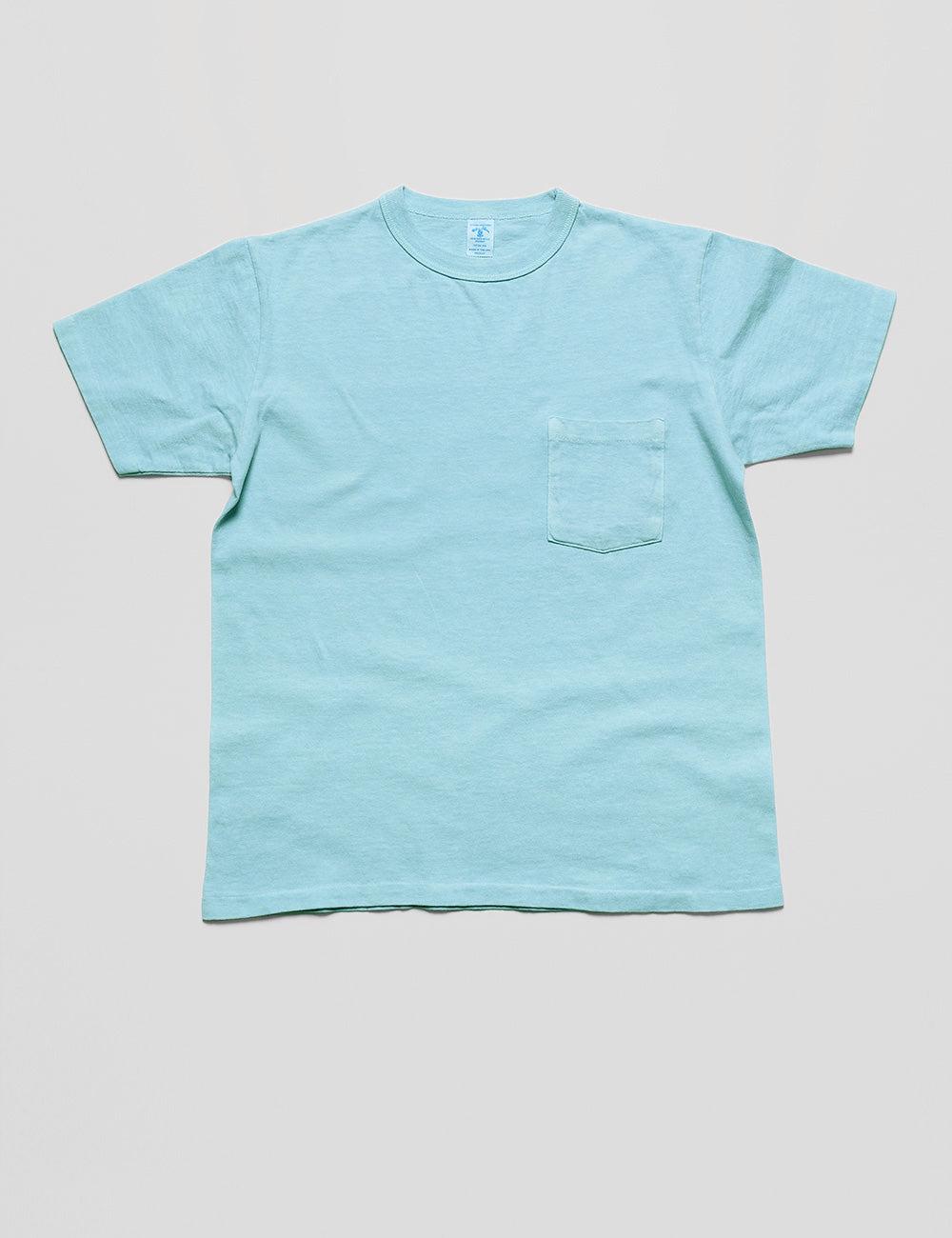 FINAL SALE: Pigment-Dyed Pocket Tee in Turquoise