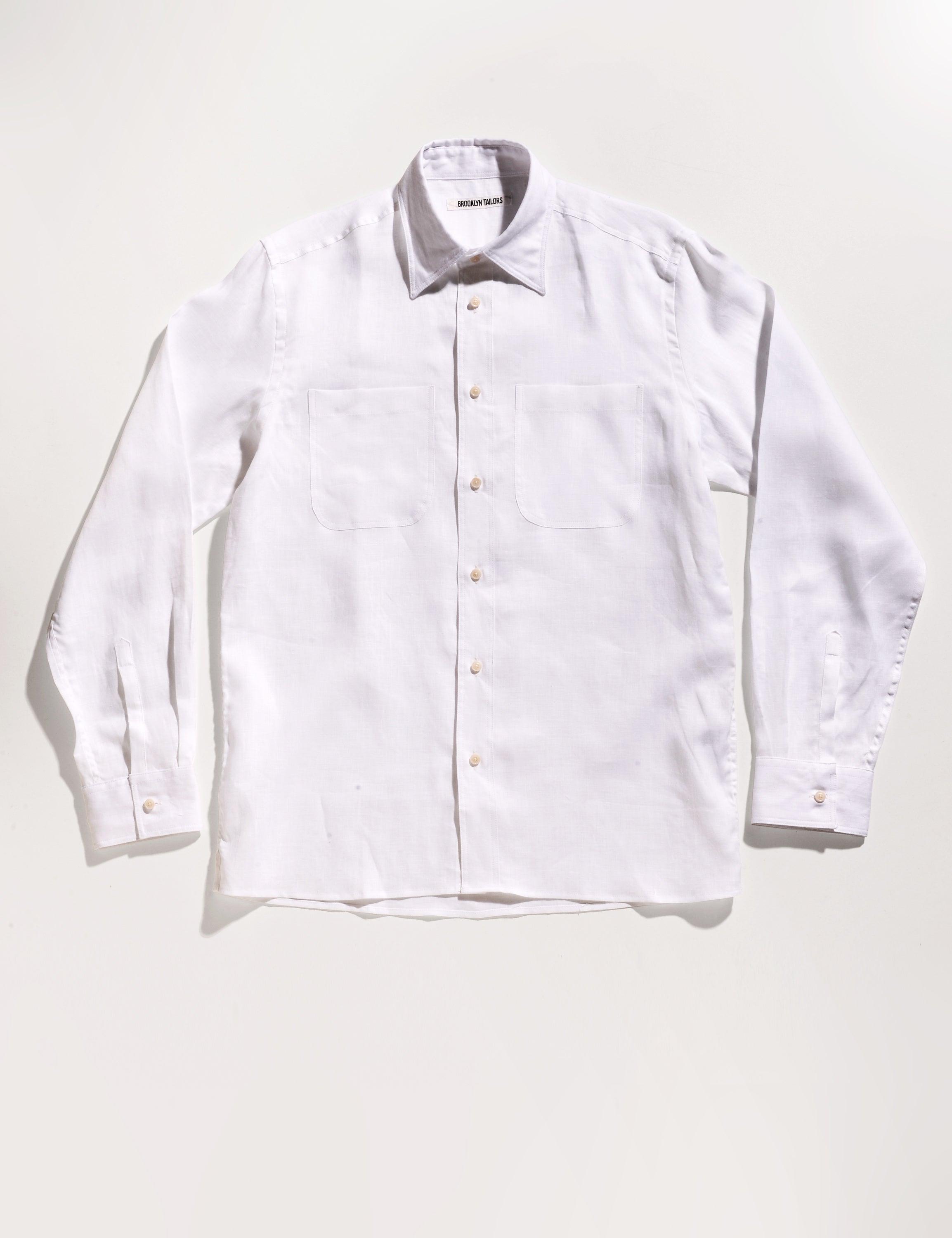 FINAL SALE: BKT16 Overshirt in Portuguese Linen - White