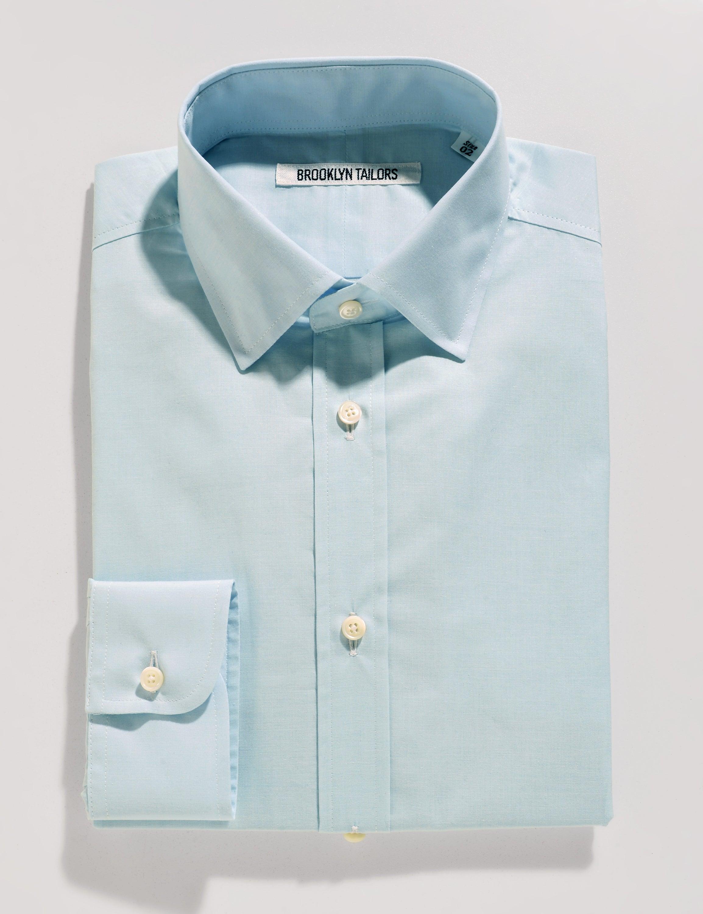 FINAL SALE: BKT20 Slim Dress Shirt in Lightweight Plainweave  - Seafoam