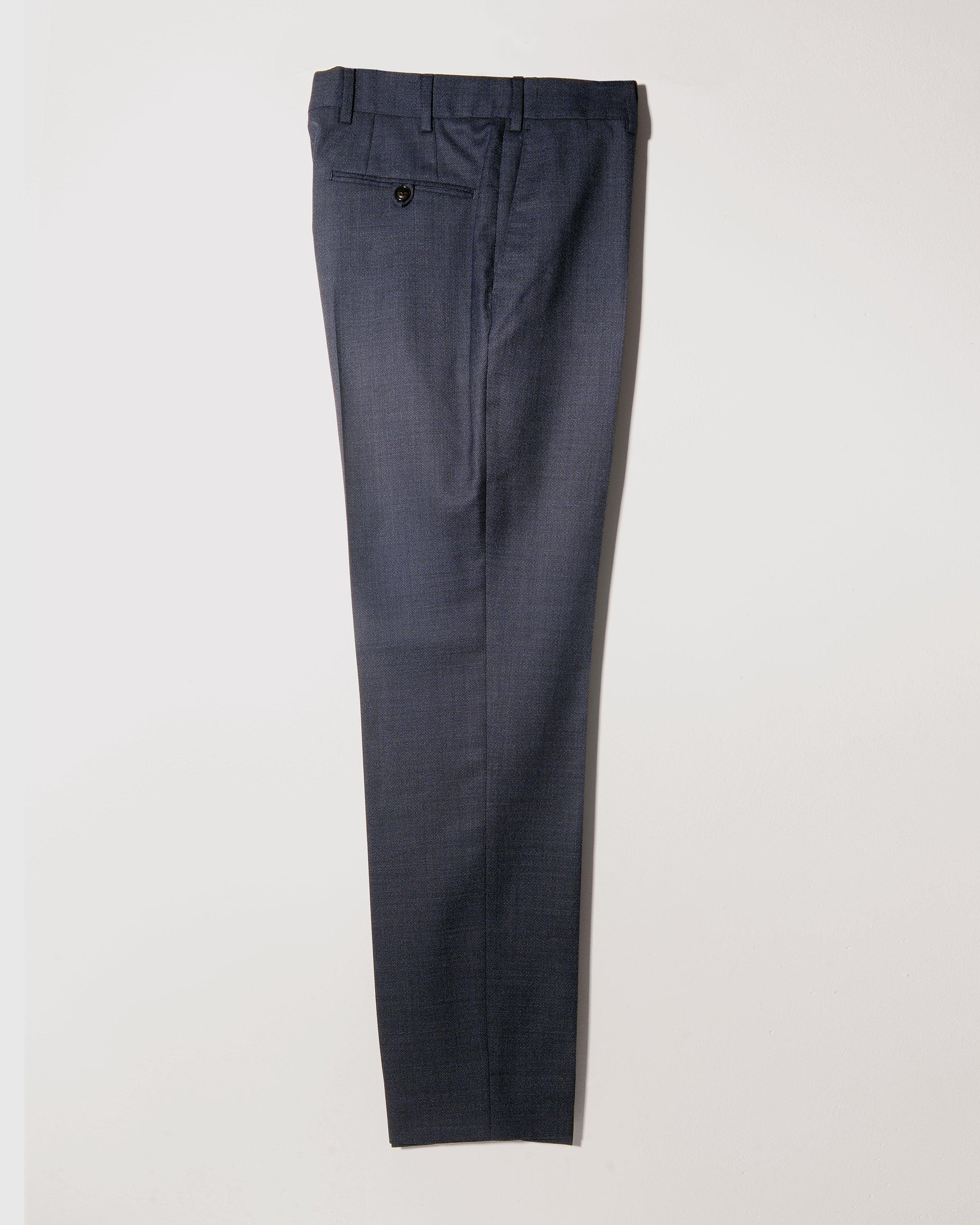 BKT50 Tailored Trousers in Super 130s Twill - Marled Midnight