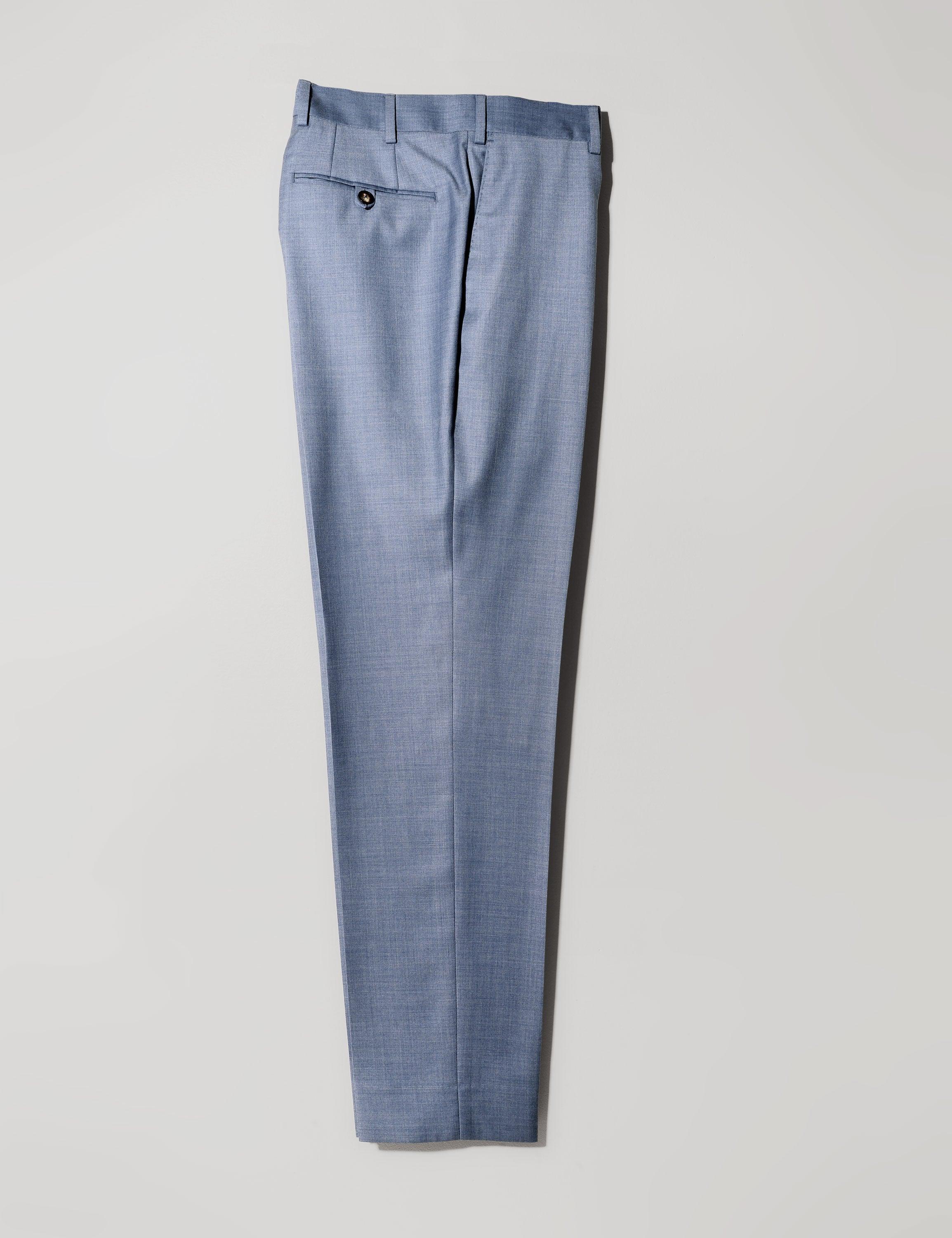 FINAL SALE: BKT50 Tailored Trousers in Heathered Twill - Blue Fog
