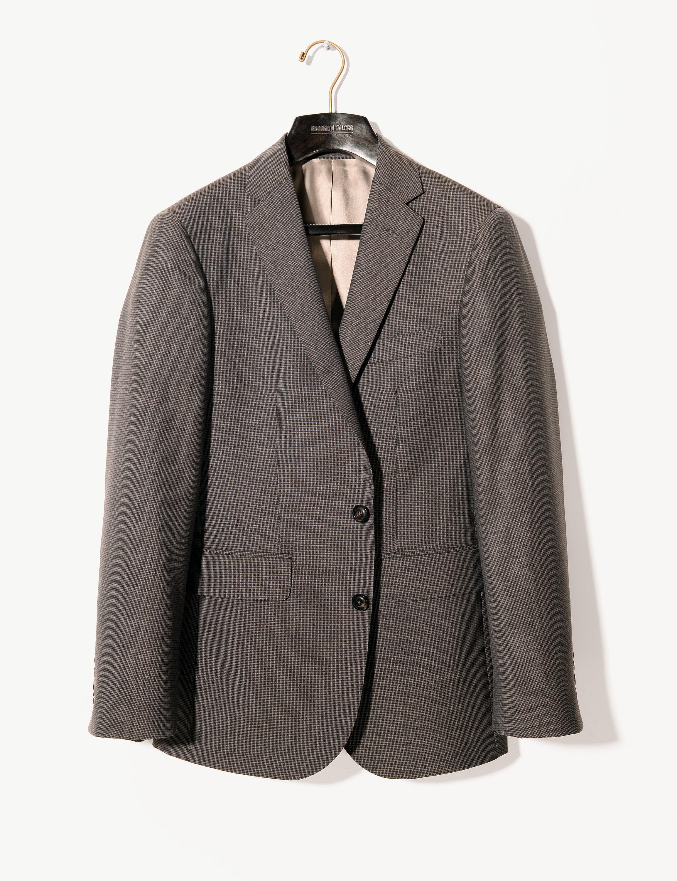 FINAL SALE: BKT50 Tailored Jacket in Wool Grid Weave - Iron Oxide