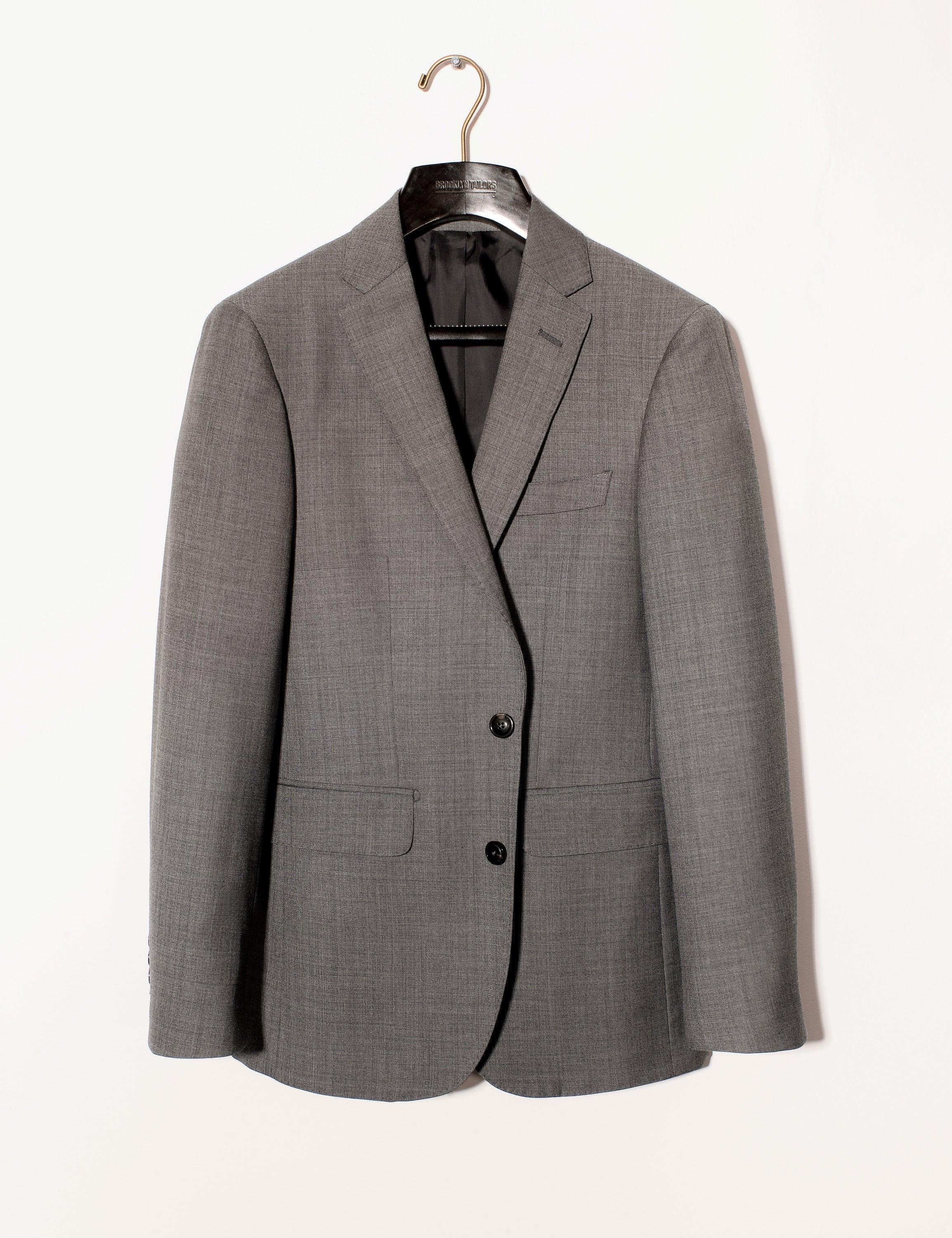 BKT50 Tailored Jacket in Wool Sharkskin - Salt and Pepper Gray