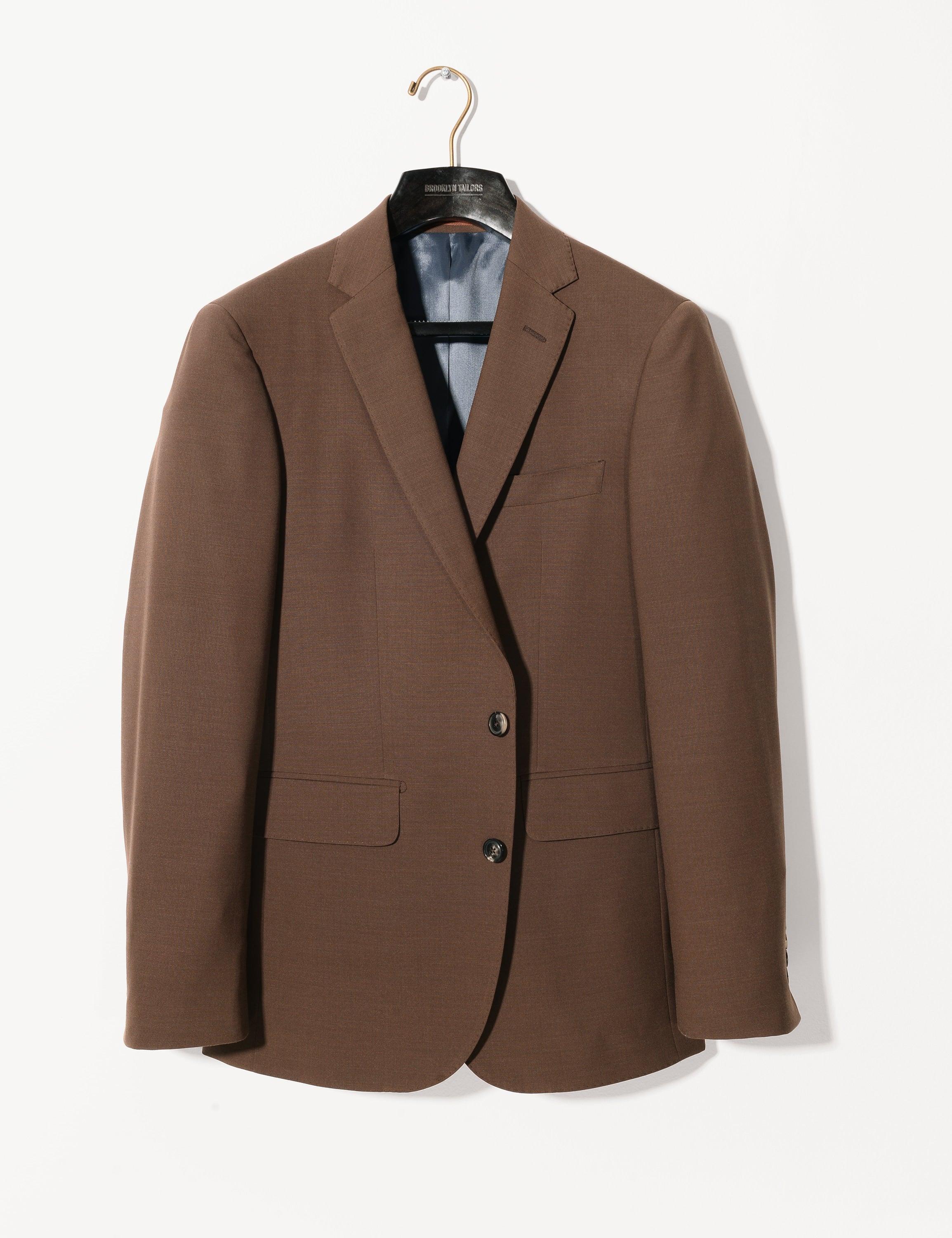 FINAL SALE: BKT50 Tailored Jacket in Heathered Plainweave - Tawny Brown