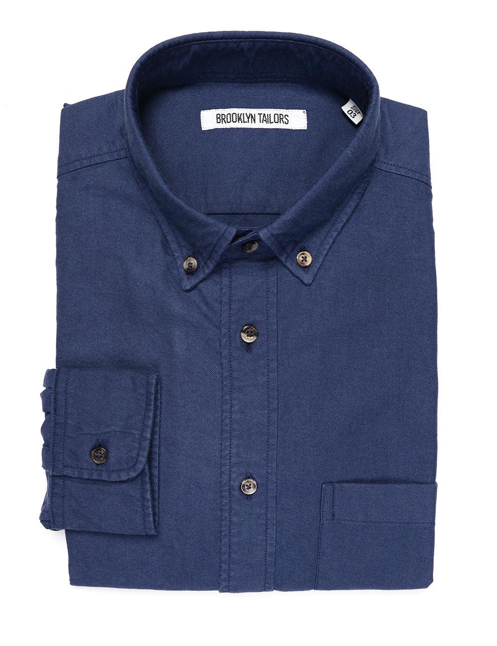 FINAL SALE: BKT10 Slim Casual Shirt in Classic Oxford - Ink