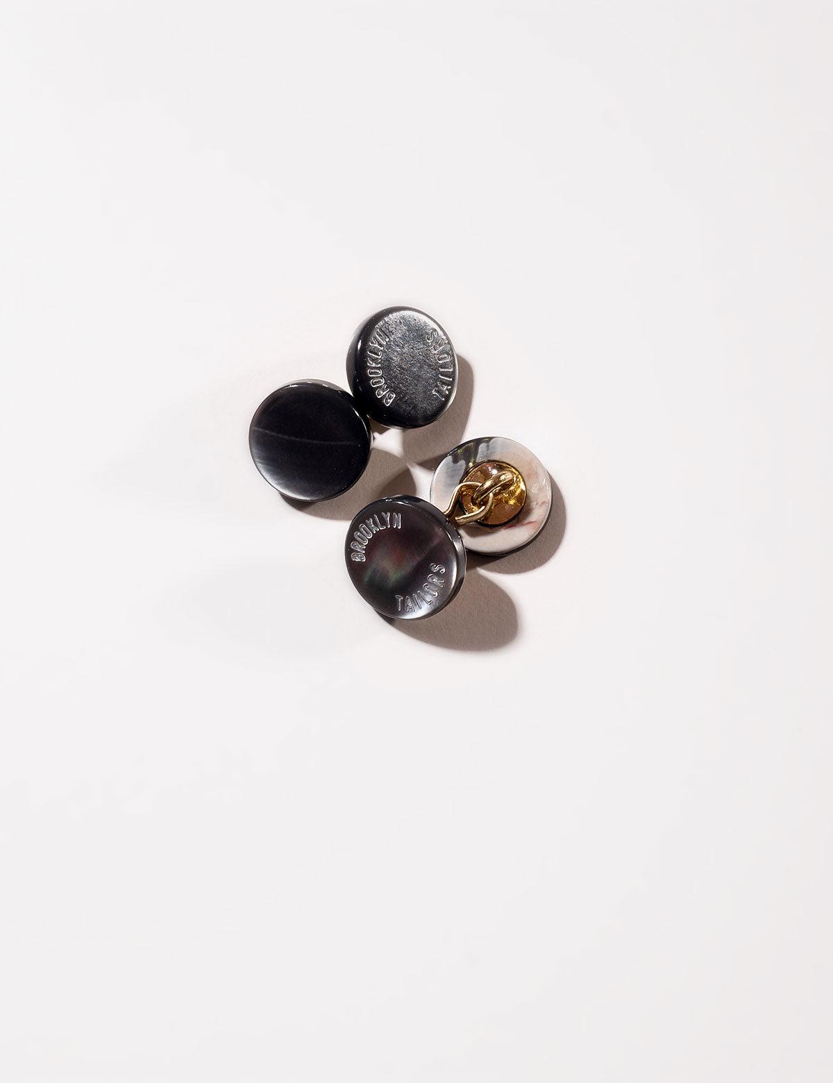 FINAL SALE: Genuine Shell Cufflinks - Smoke